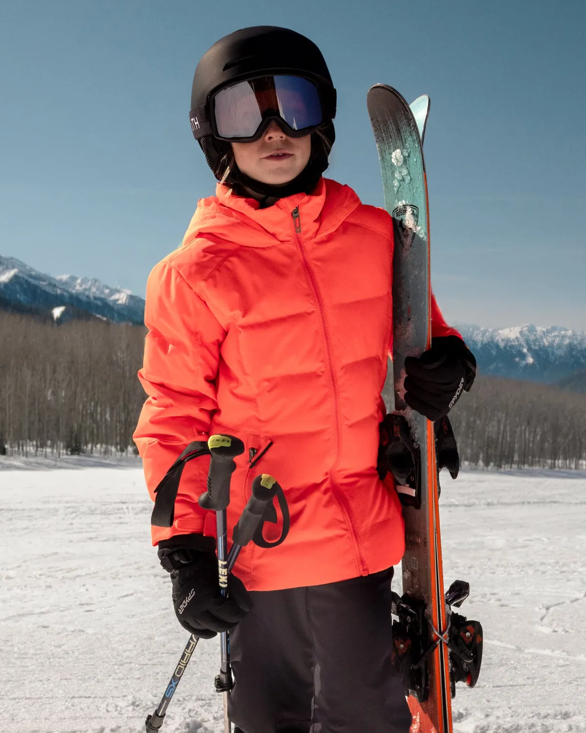 Spyder Zadie skijakke jente Electric Coral vanntett 10K