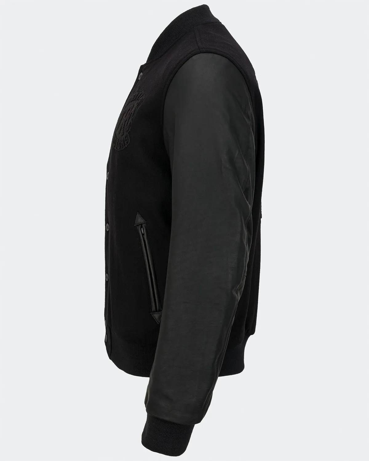 Rokker College Jacket MC-jakke svart ull
