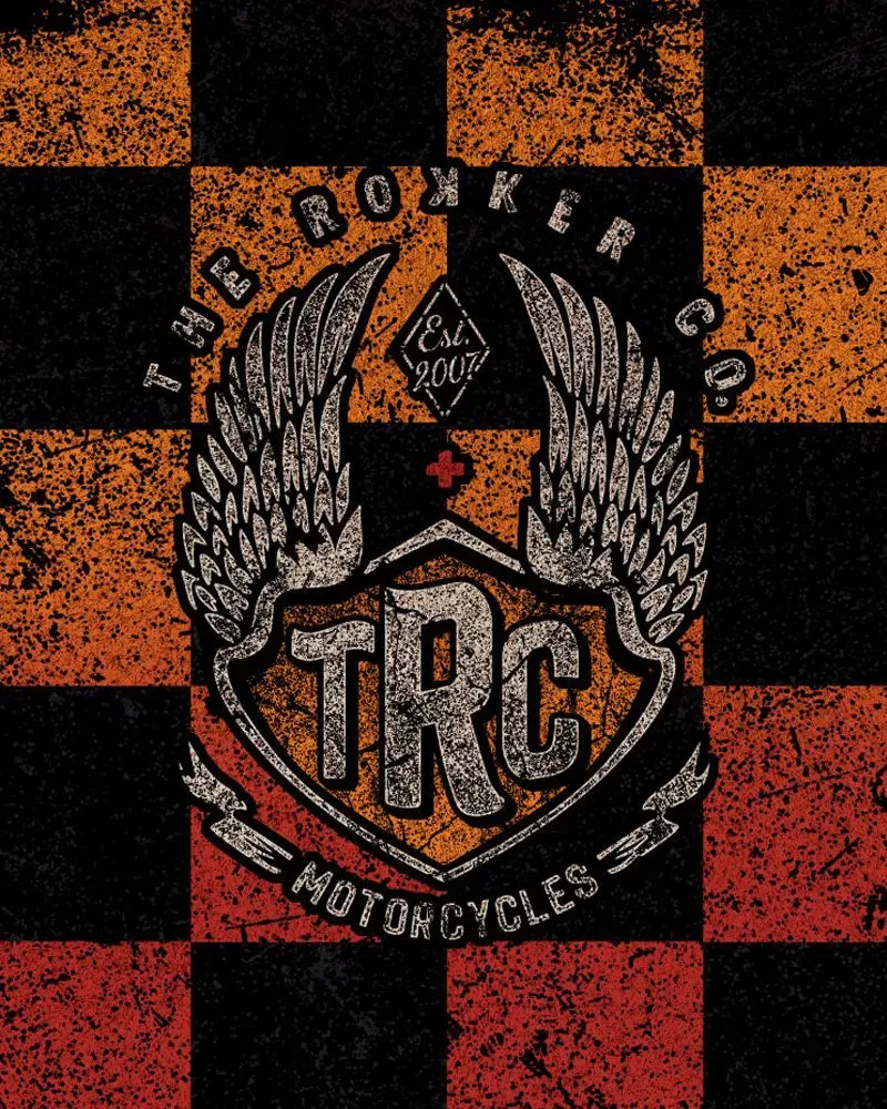 Rokker Tube Check Wings hals oransje polyester