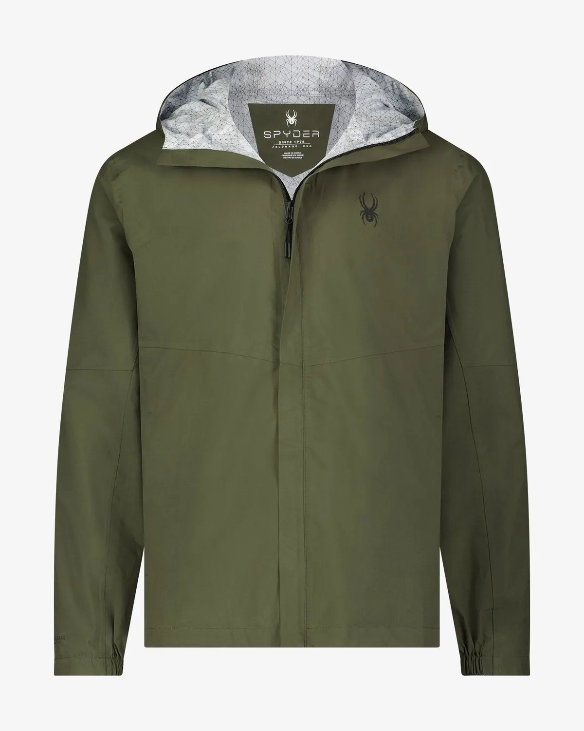 Spyder Cloudy Day regnjakke black herre vanntett