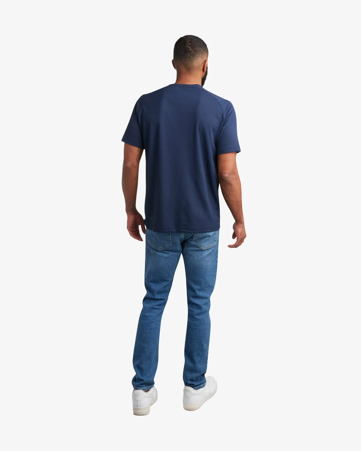 Spyder Short Sleeve Henley t-skjorte herre navy UPF30