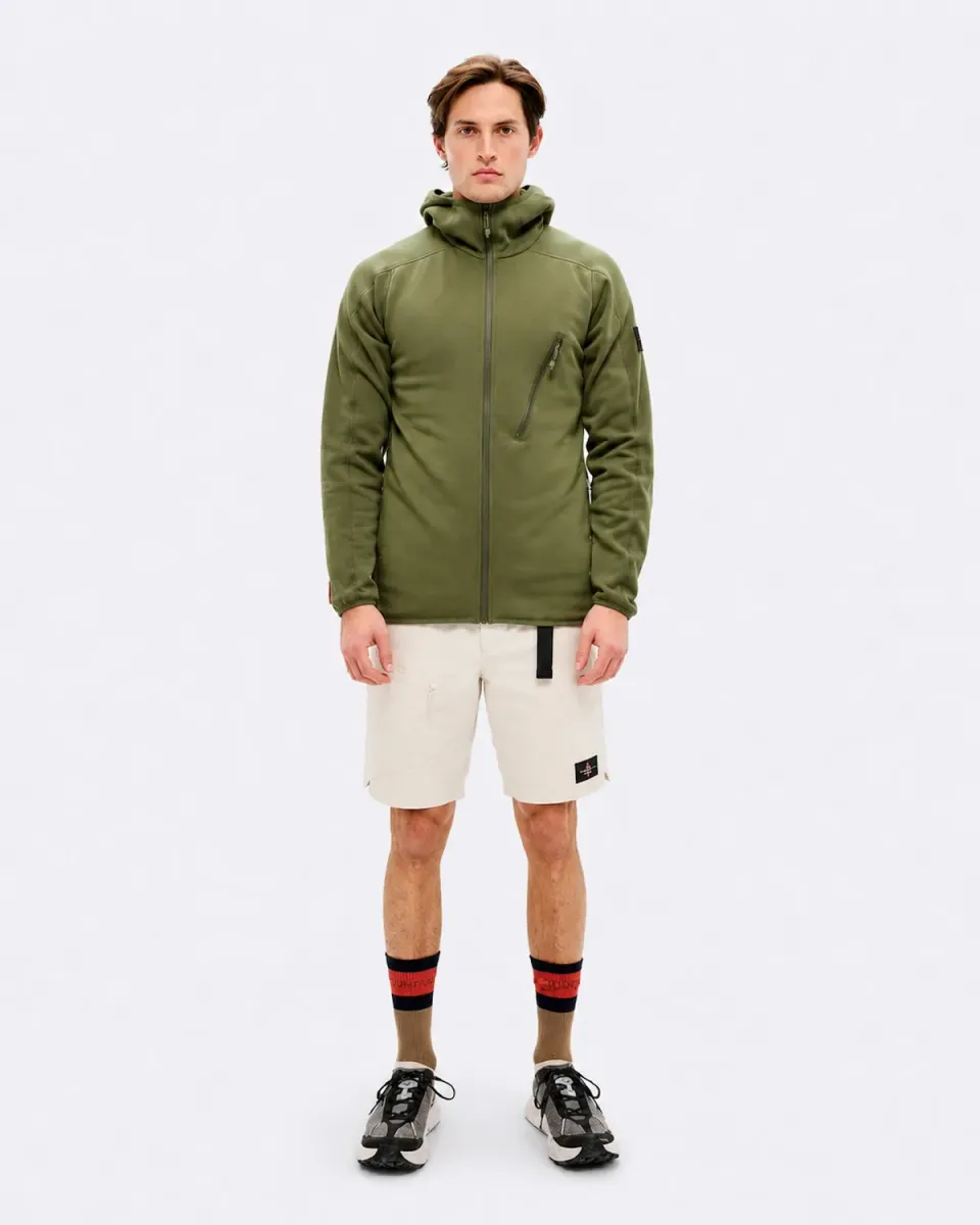 The Mountain Studio M-7 Tech Fleece Hood varm fleecejakke Winter Moss