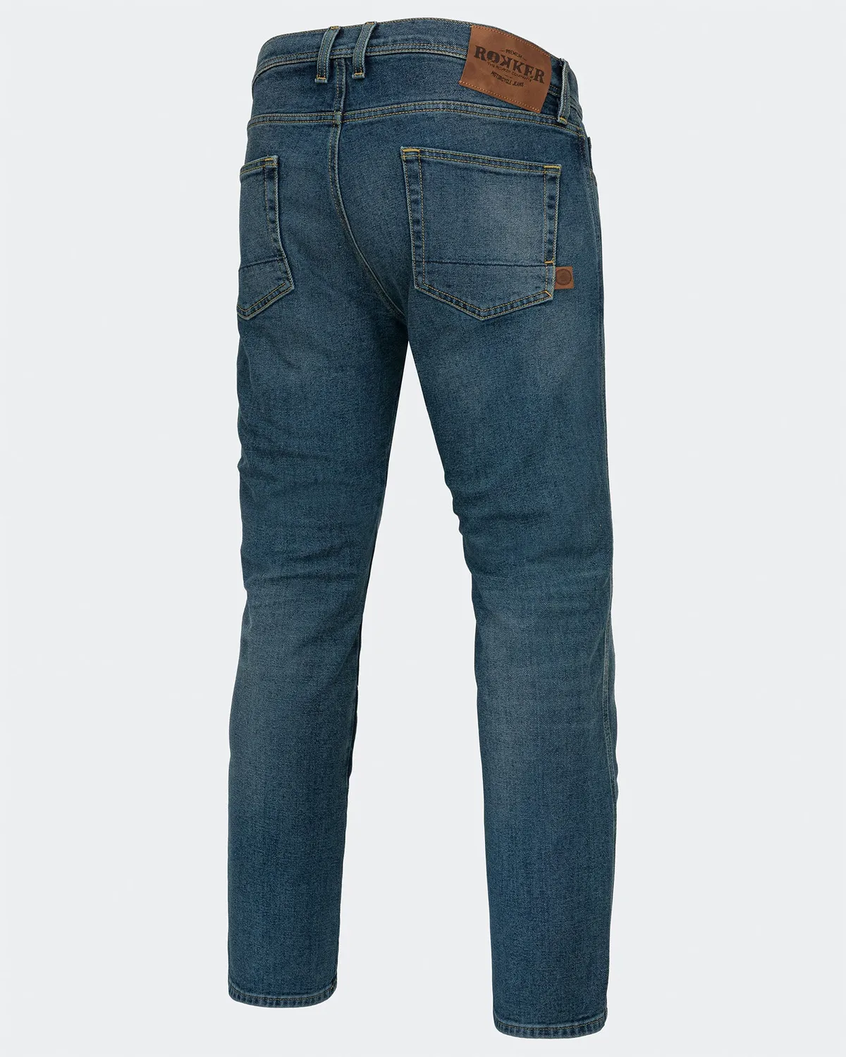 Rokker Hunter motorsykkeljeans blå straight AA
