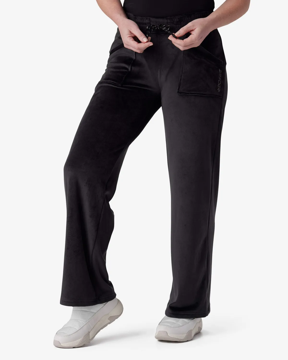 Spyder Shimmer velurbukse dame svart avslappet
