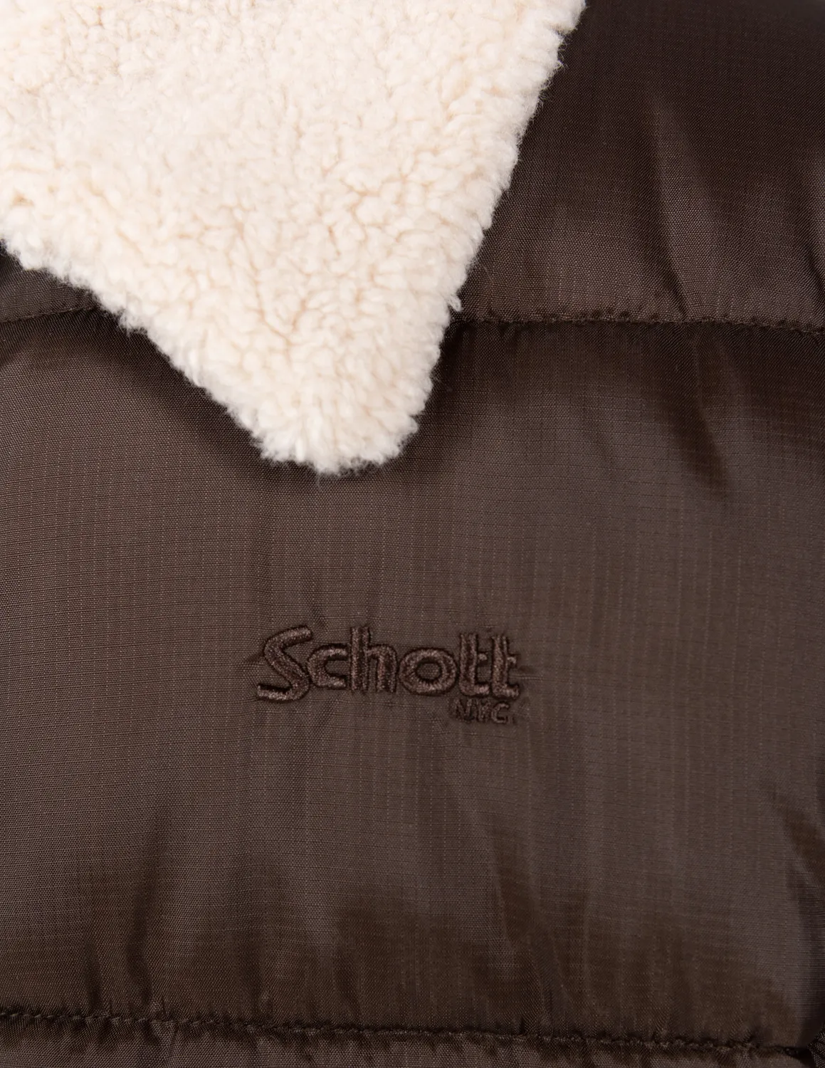 Schott NYC 94B3 vinterjakke brun foret
