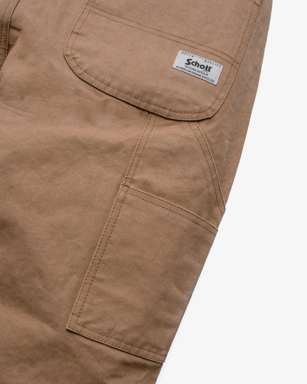 Schott NYC PT8606 bukse Khaki – canvas snekkerbukse