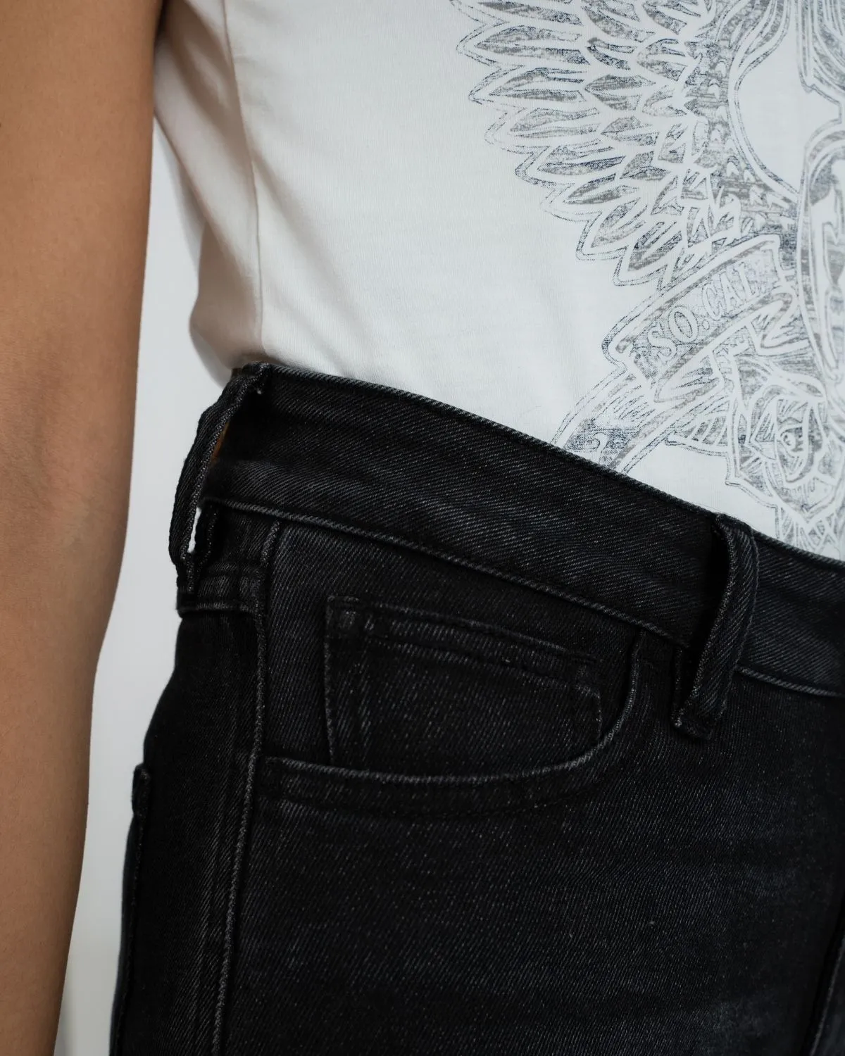 Rokker Rokkertech Mid Straight motorsykkeljeans svart AA