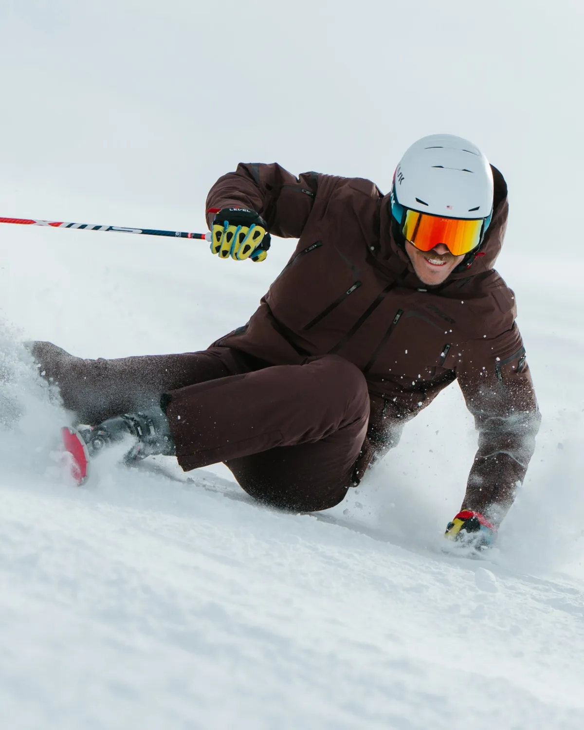Spyder Pinnacle skijakke Mocha teknisk