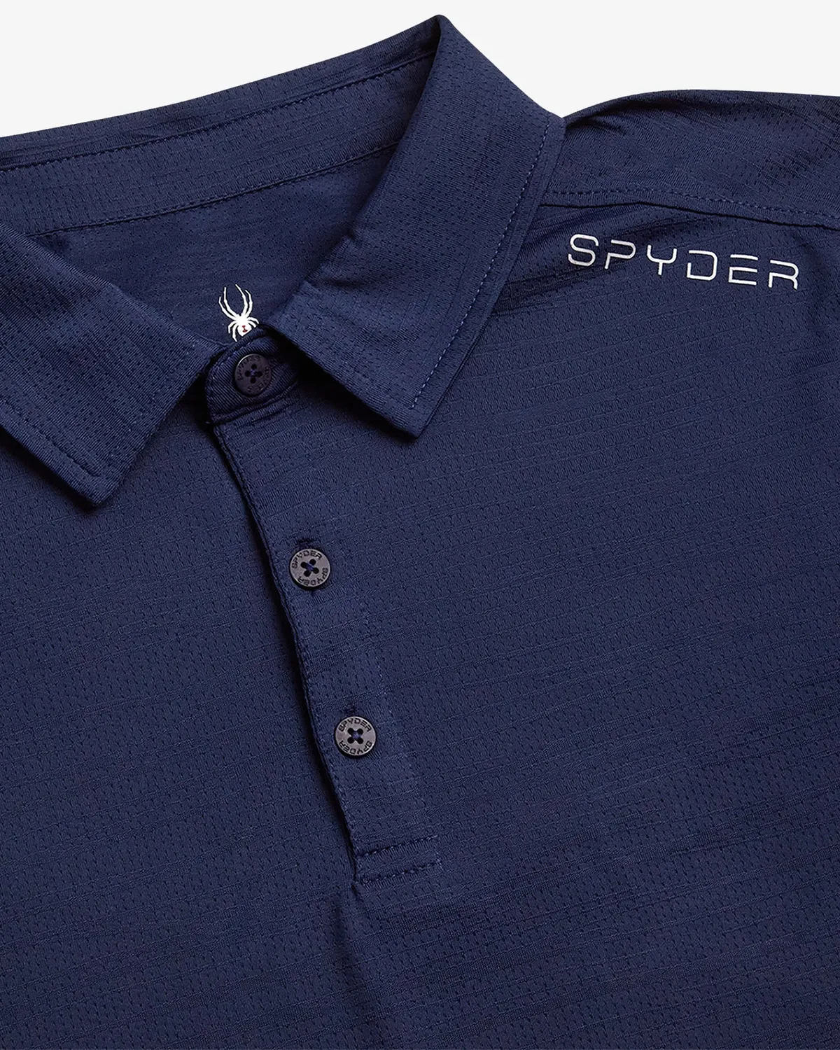Spyder Jacquard polo herre navy – stretch
