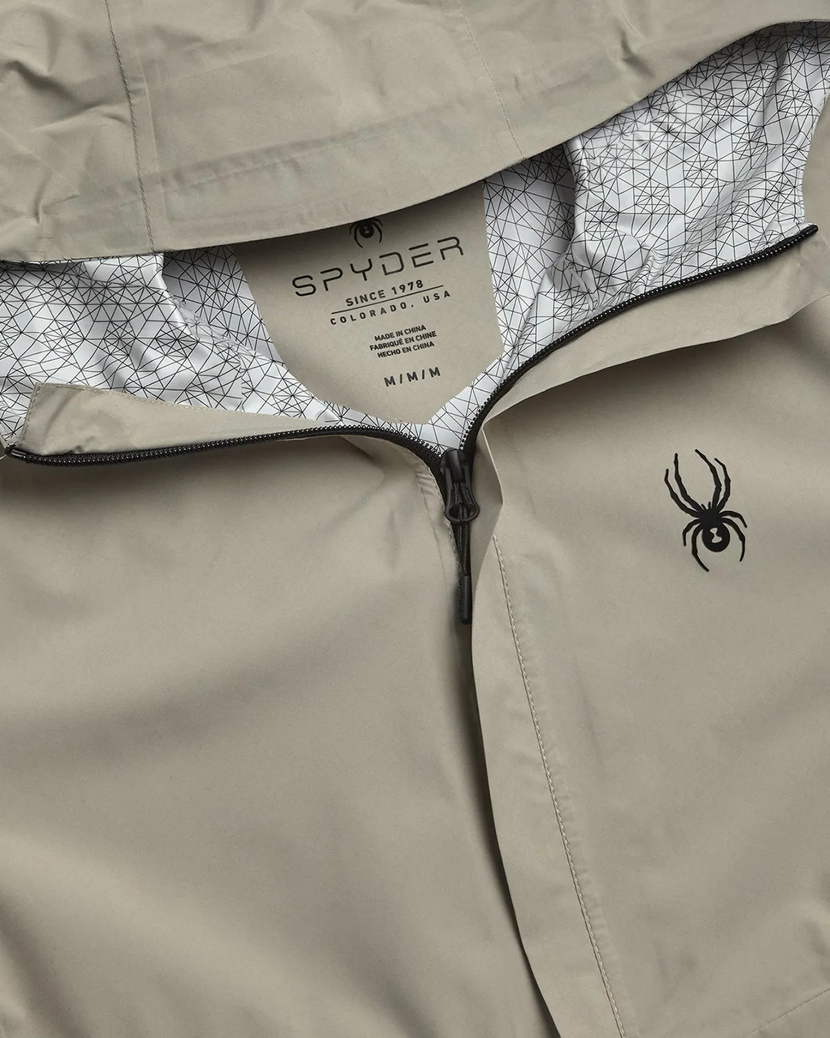 Spyder Cloudy Day regnjakke herre stone vanntett