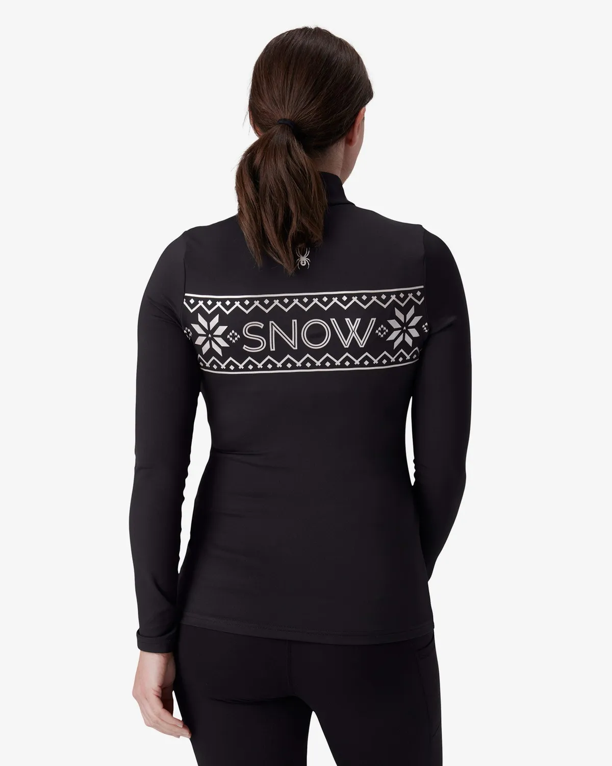 Spyder Vivid quarter zip baselayer dame svart fukttransporterende