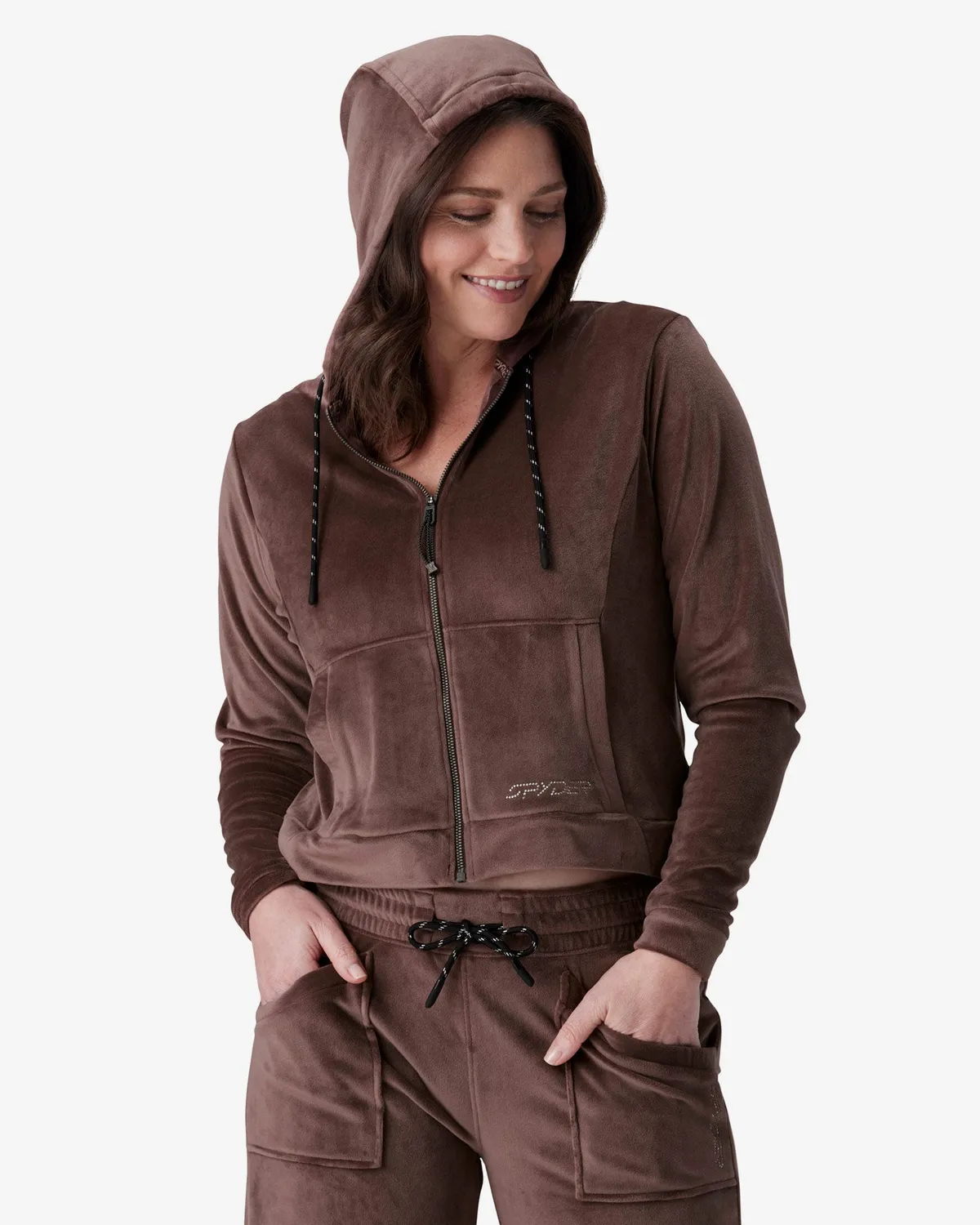 Spyder Shimmer jakke Mocha – velour