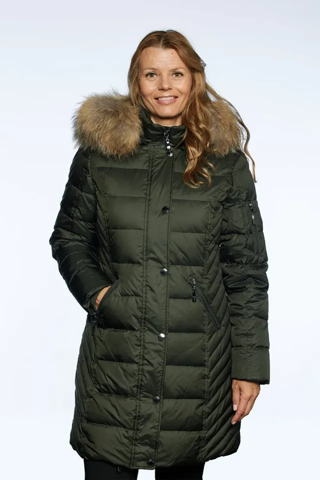Windfield Alfa R dunjakke hunter green lang