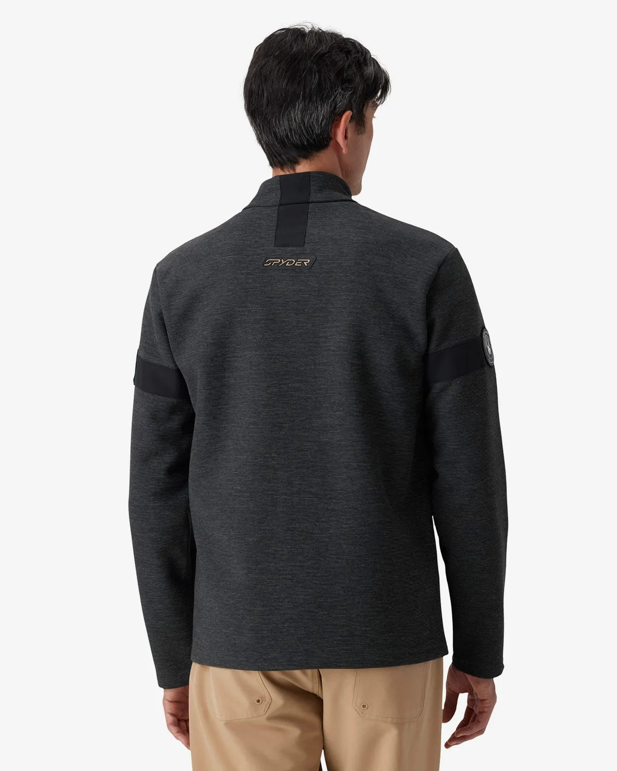 Spyder Wengen fleecejakke Black Melange lett
