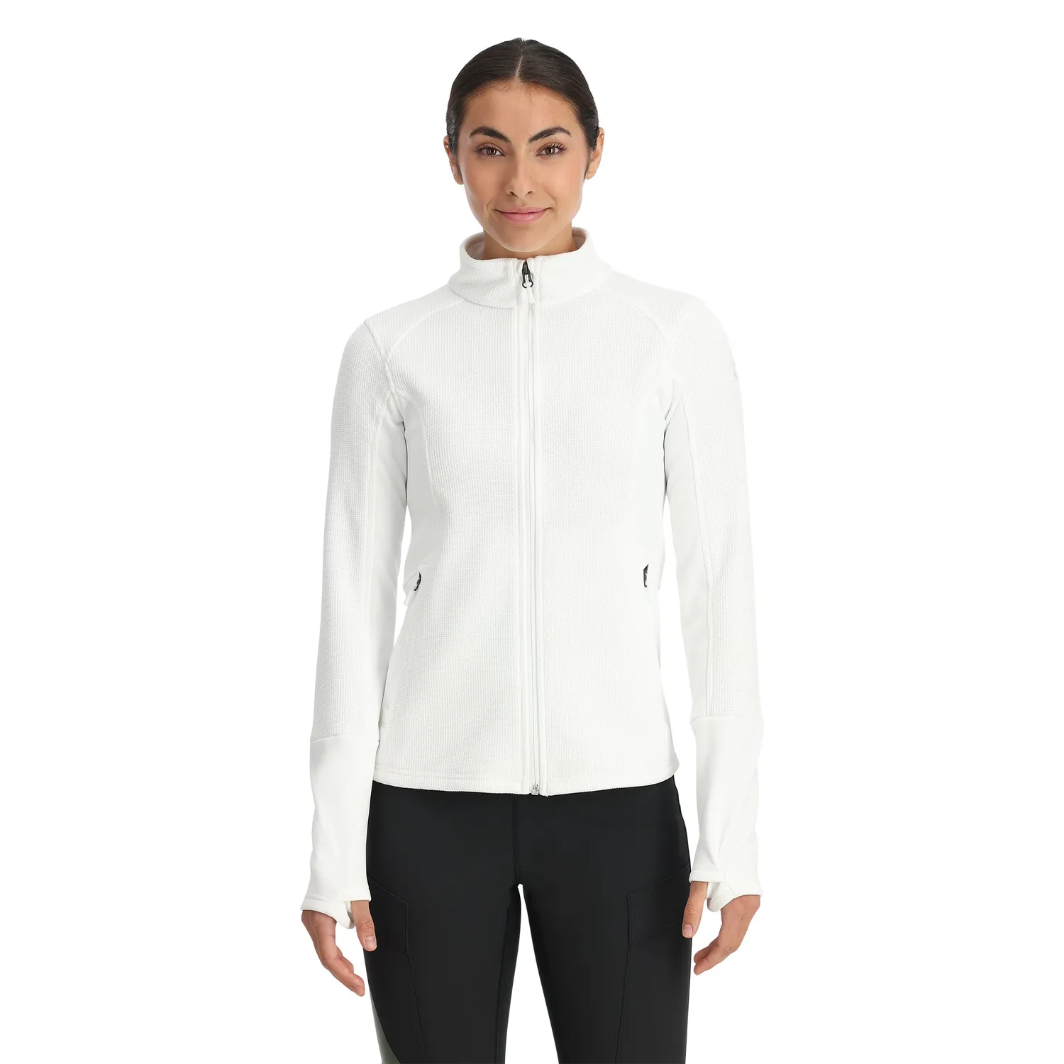 Spyder Bandita fleecejakke hvit stretch lett