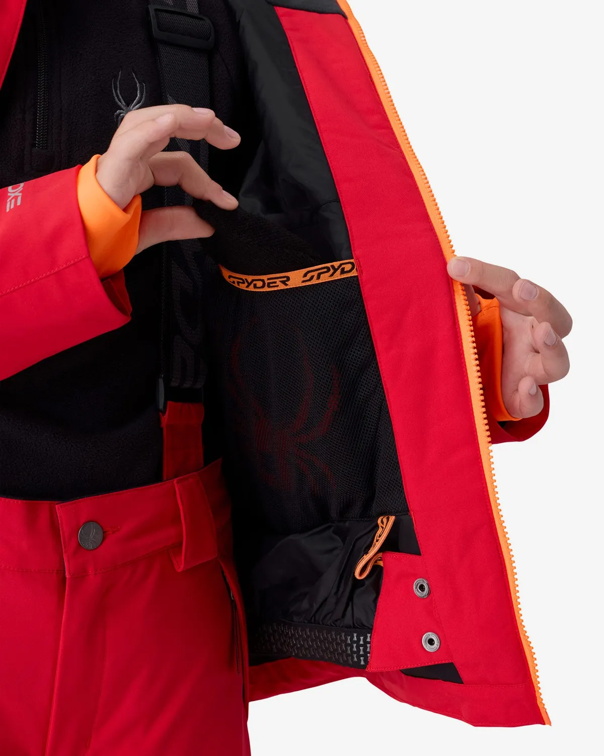 Spyder Leader skijakke barn Spyder Red isolert