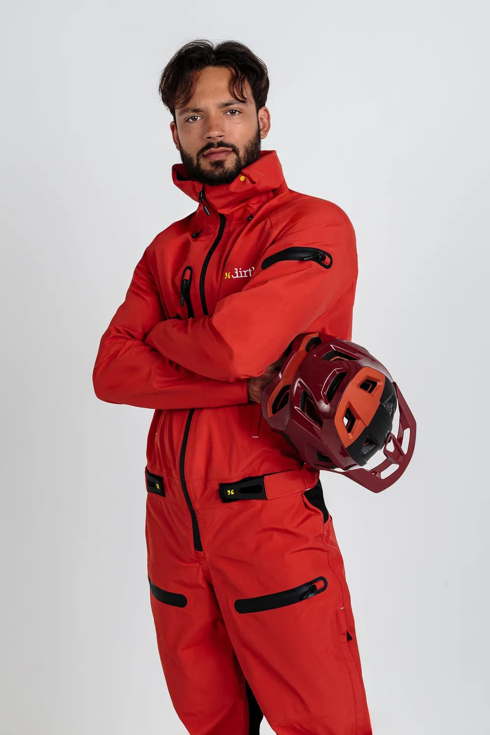 dirtlej dirtsuit core edition v6.1 sykkeldress chili sort