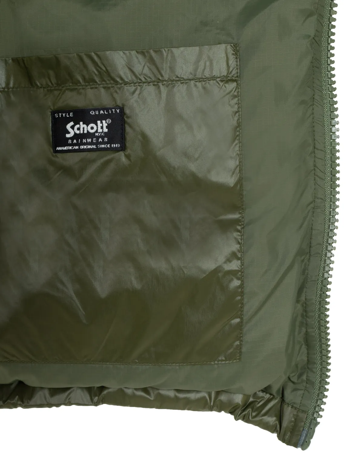 Schott NYC 9264DV dunvest oliven blank dun