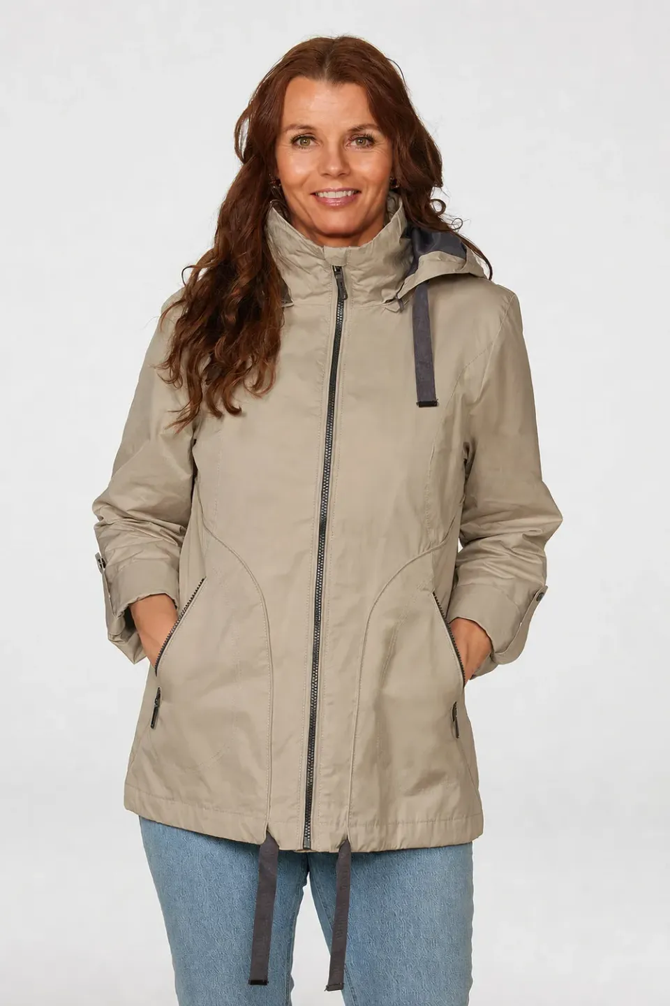 Danwear Windfield Kirsa damejakke Taupe Stone lett vårjakke