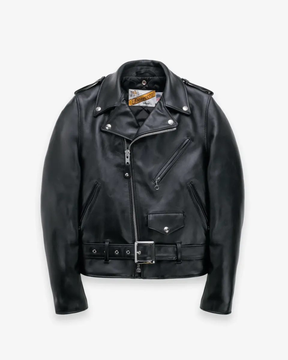 Schott NYC Perfecto 618 skinnjakke svart – steerhide