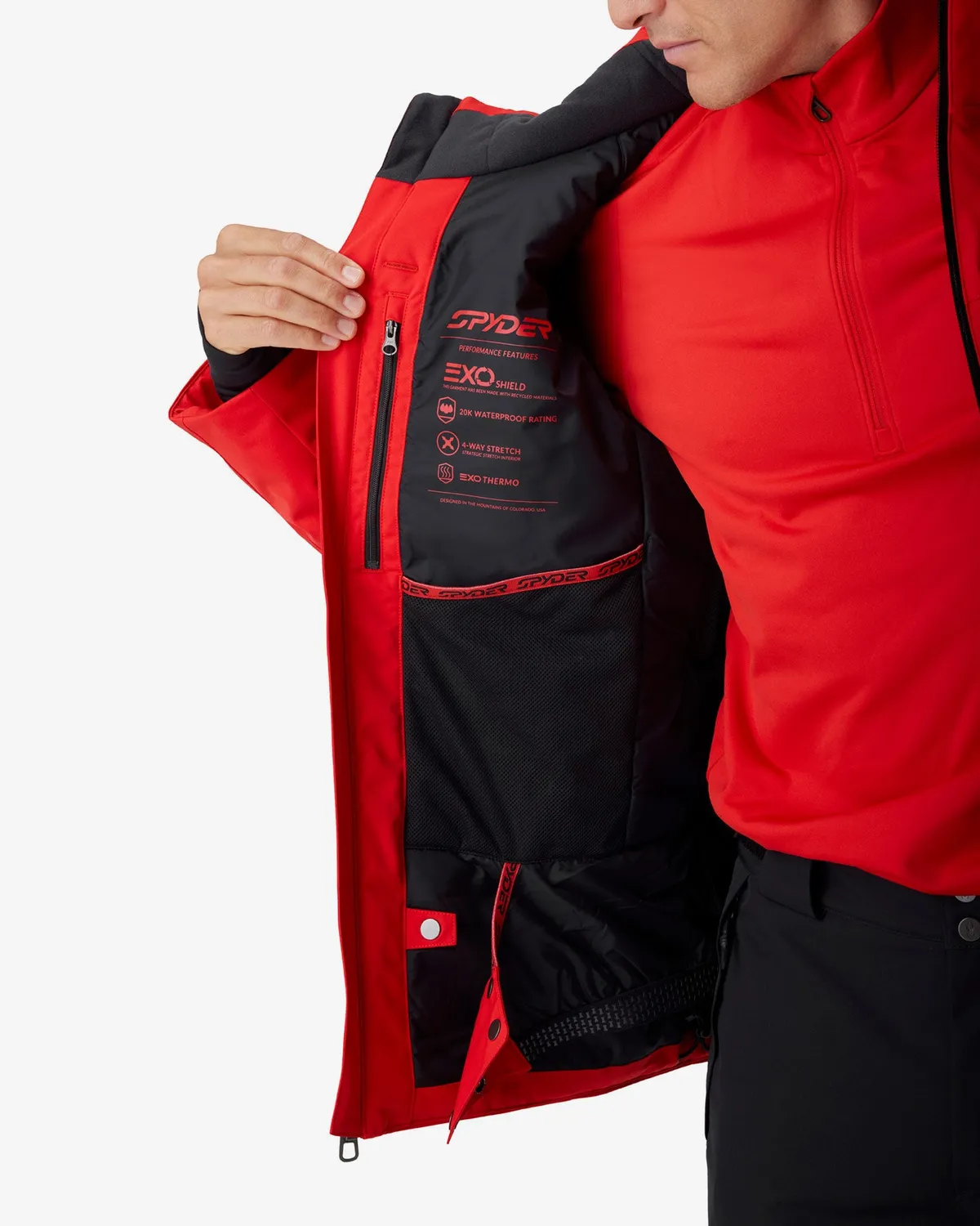 Spyder Copper skijakke herre Spyder Red varm 20K