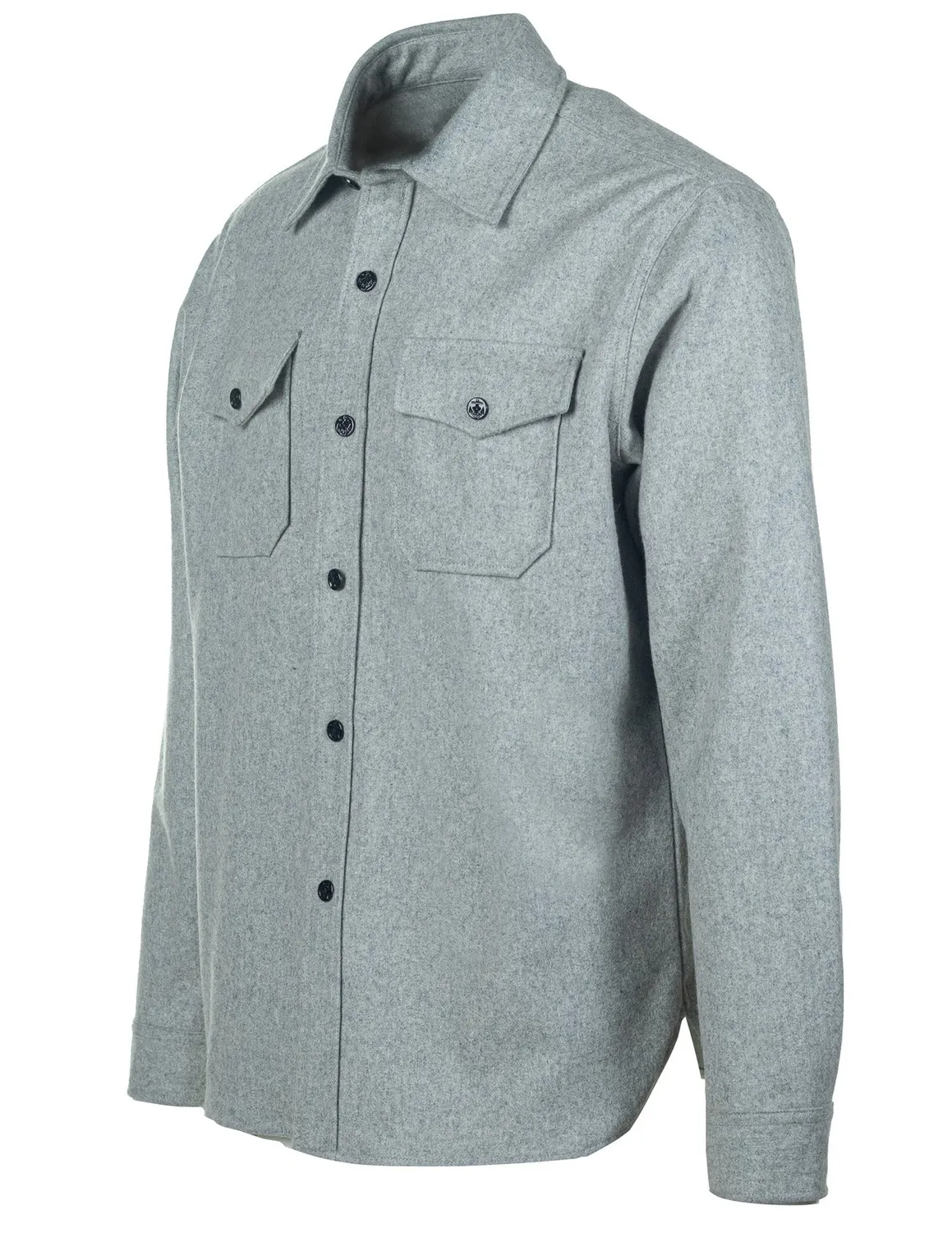 Schott NYC 7810 CPO ullskjorte svart 50% ull