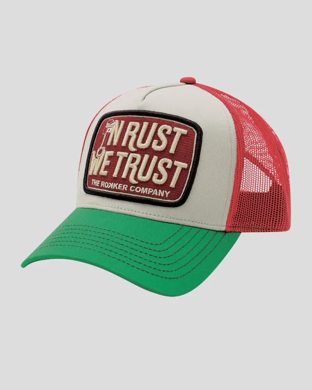 Rokker Trukker Rust'n Trust caps grønn/rød bomull
