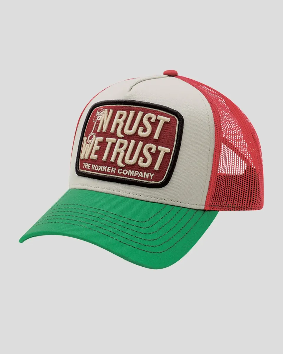 Rokker Trukker Rust'n Trust caps grønn/rød bomull