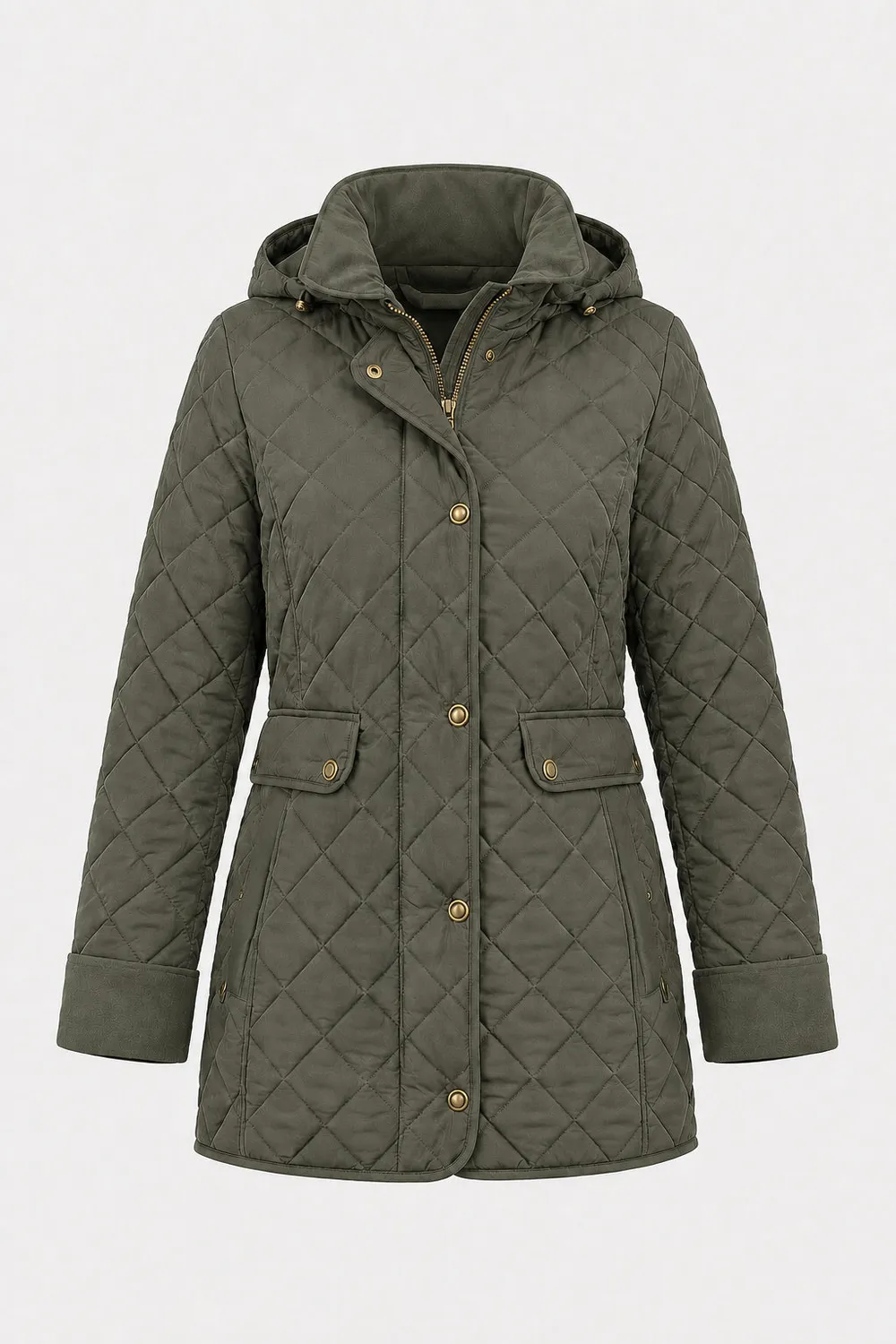 Danwear Ketty vinterjakke hunter green lang