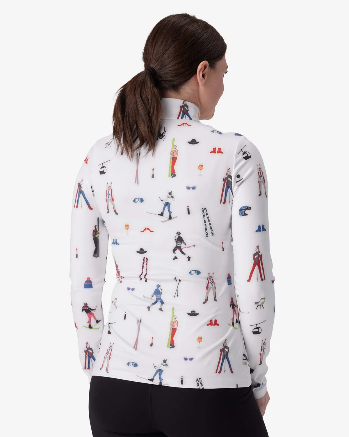 Spyder Vivid quarter-zip genser dame hvit tettsittende