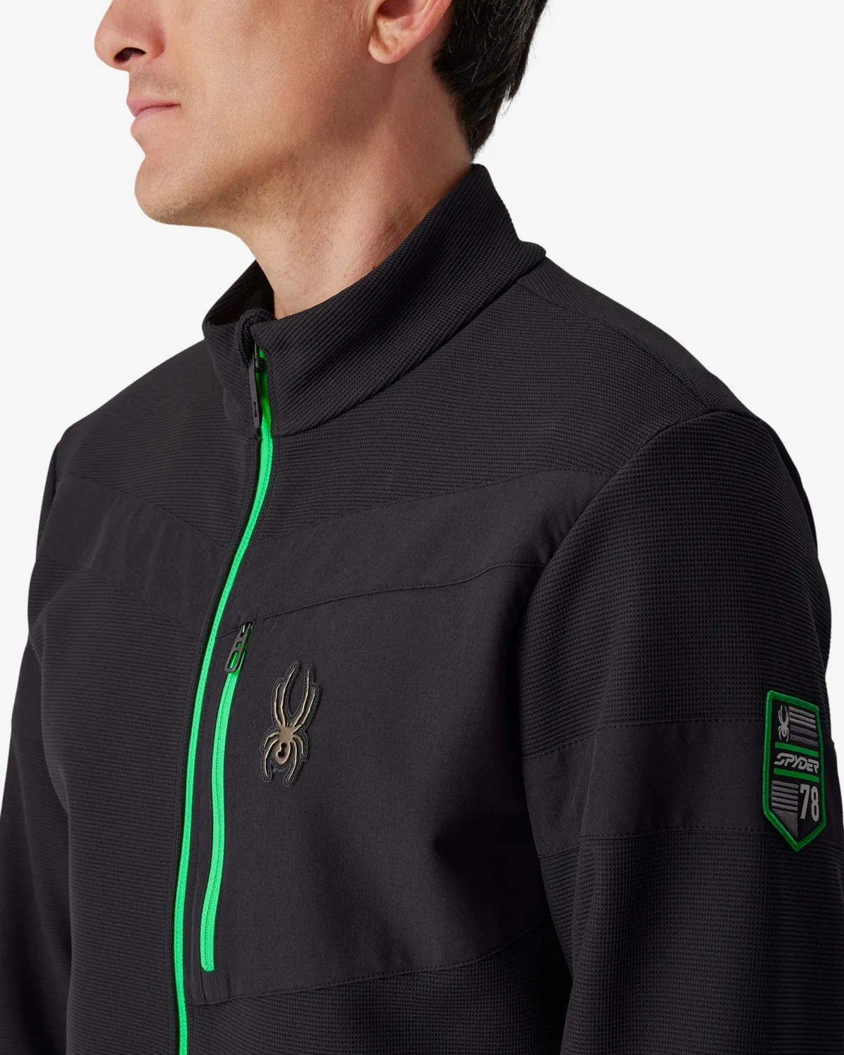 Spyder Wengen fleecejakke herre strobe green strikk