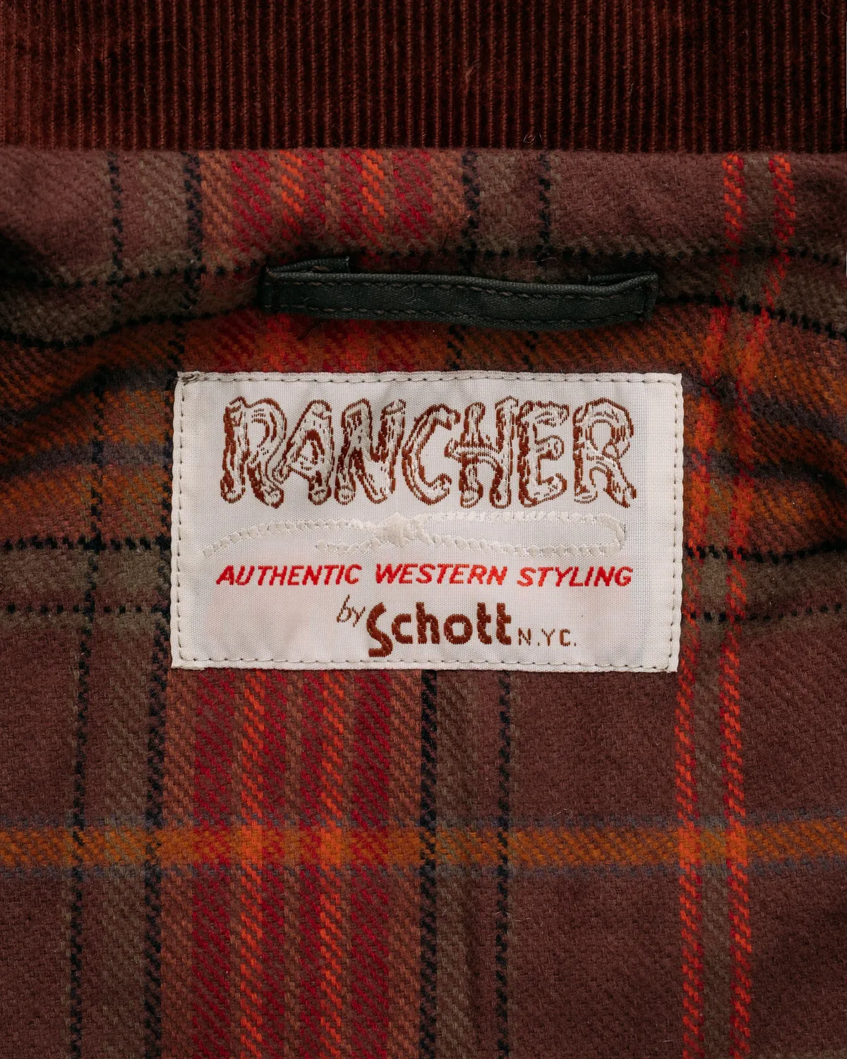Schott NYC 8627 vokset jakke olive bomull