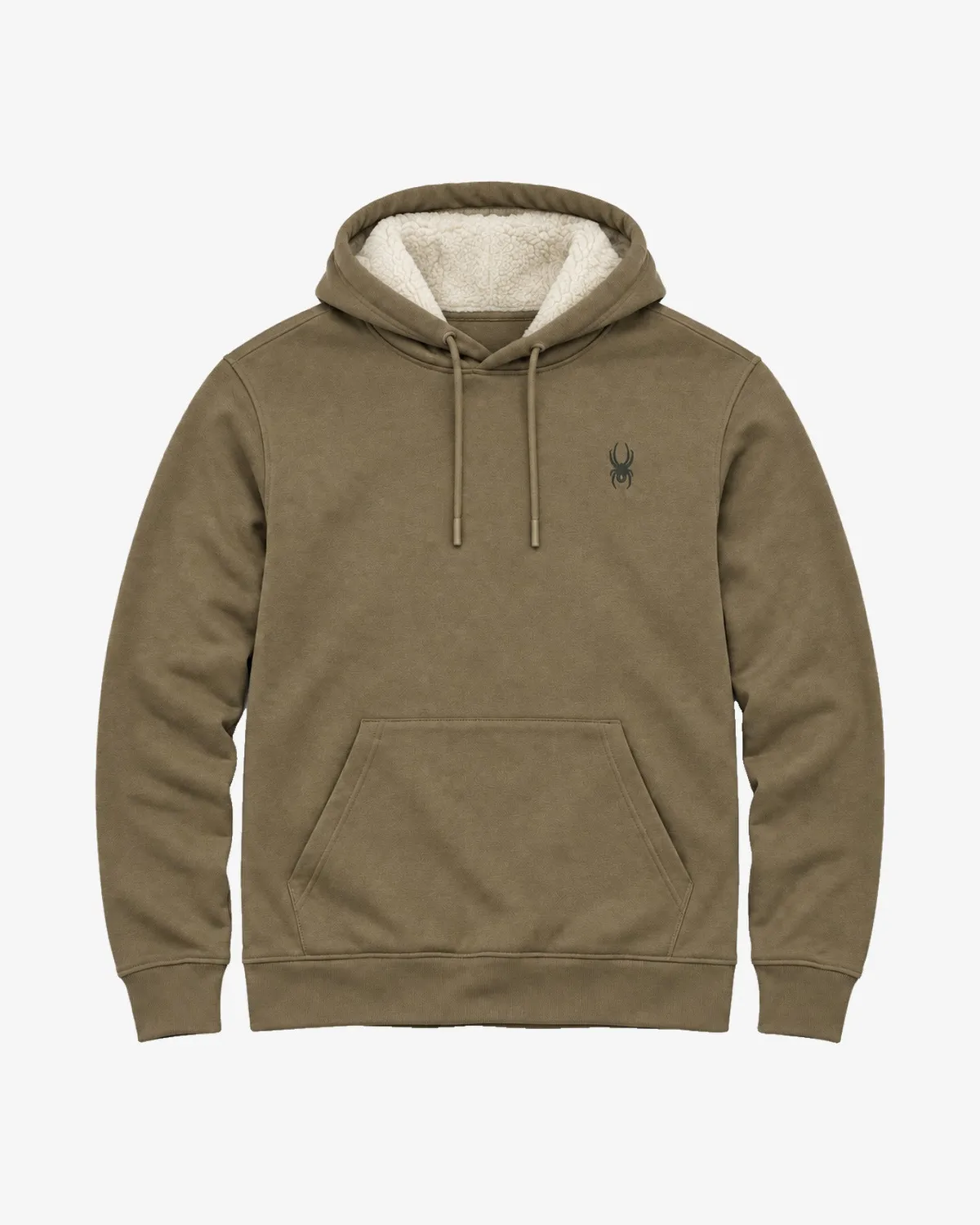 Spyder Pullover Sherpa Hoodie Herre Svart Varm