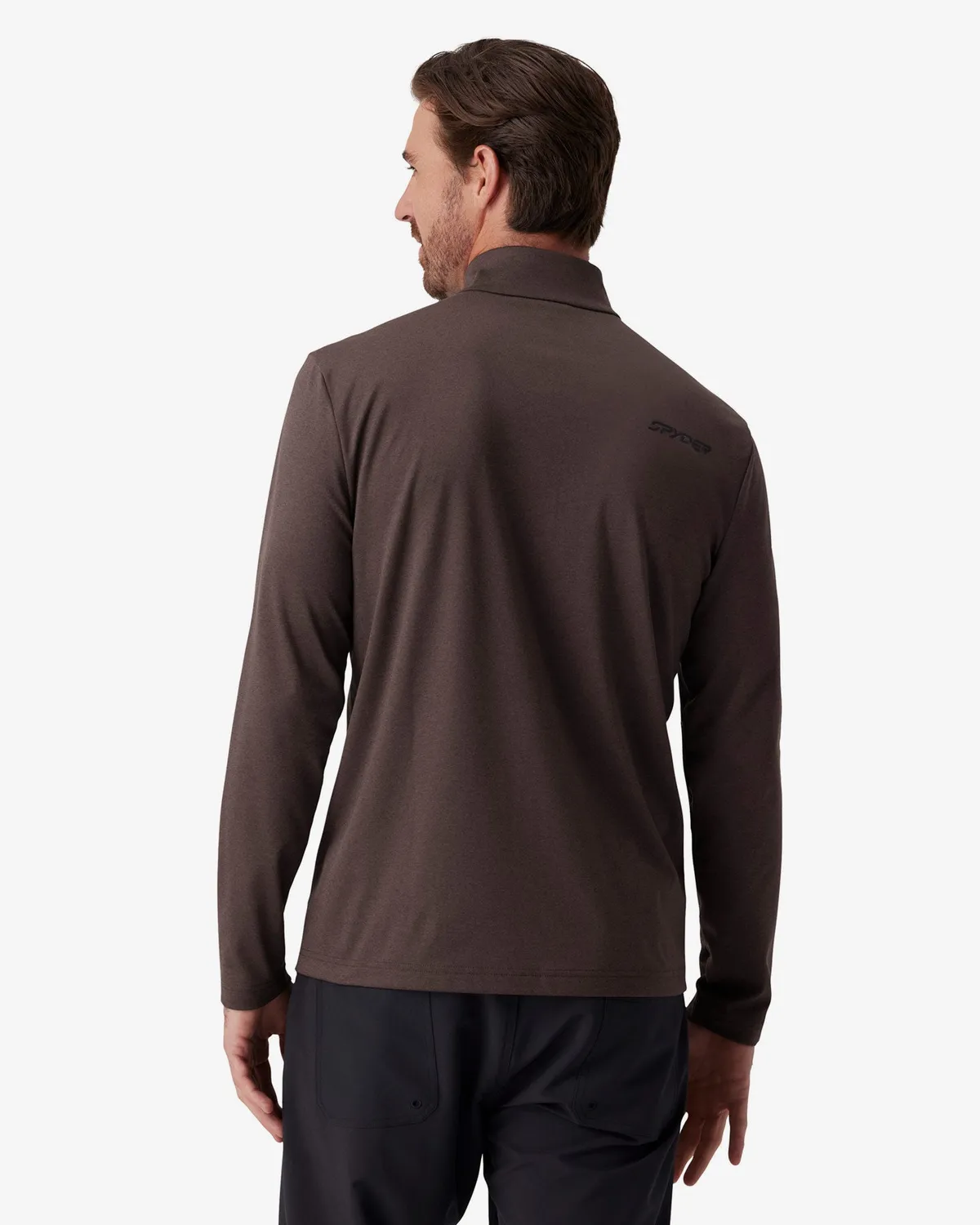 Spyder Prospect Quarter Zip genser herre mocha fukttransporterende