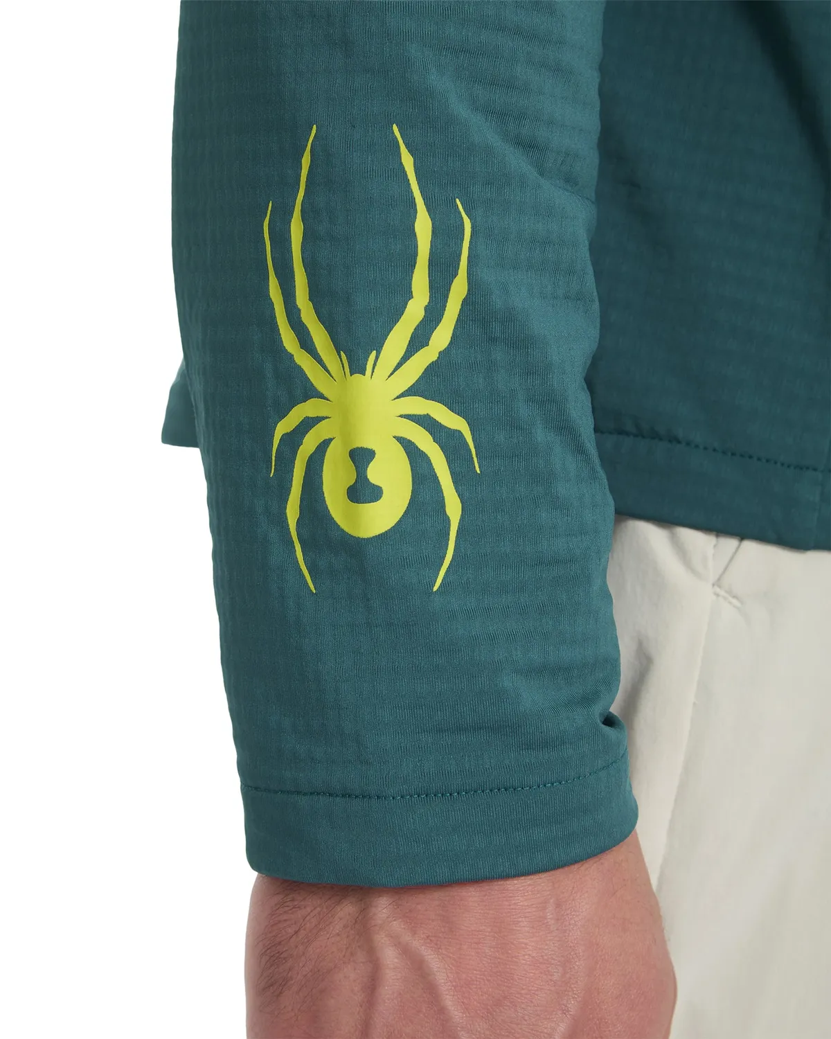 Spyder GridWeb fleece hoodie herre Petrol isolerende