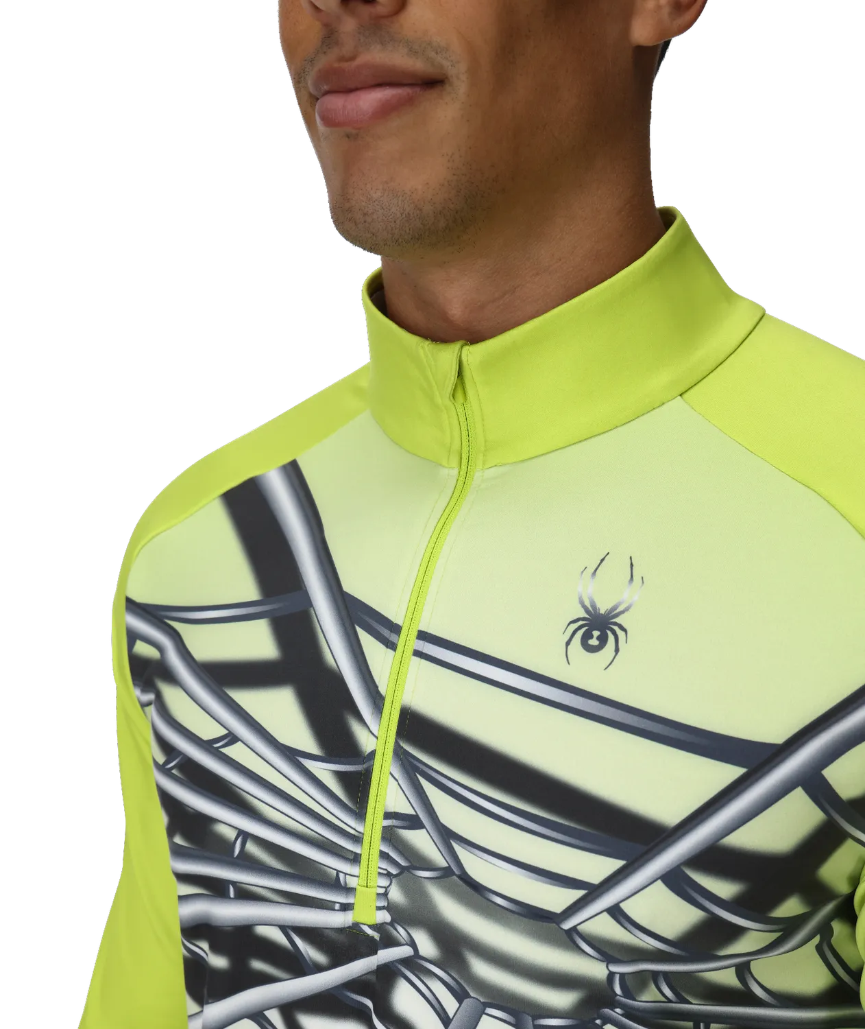 Spyder Legacy half-zip genser lime tettsittende