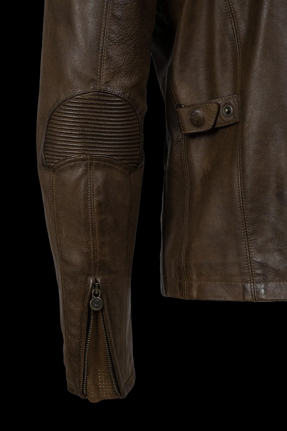 Matchless Kensington motorsykkeljakke brun nubuk