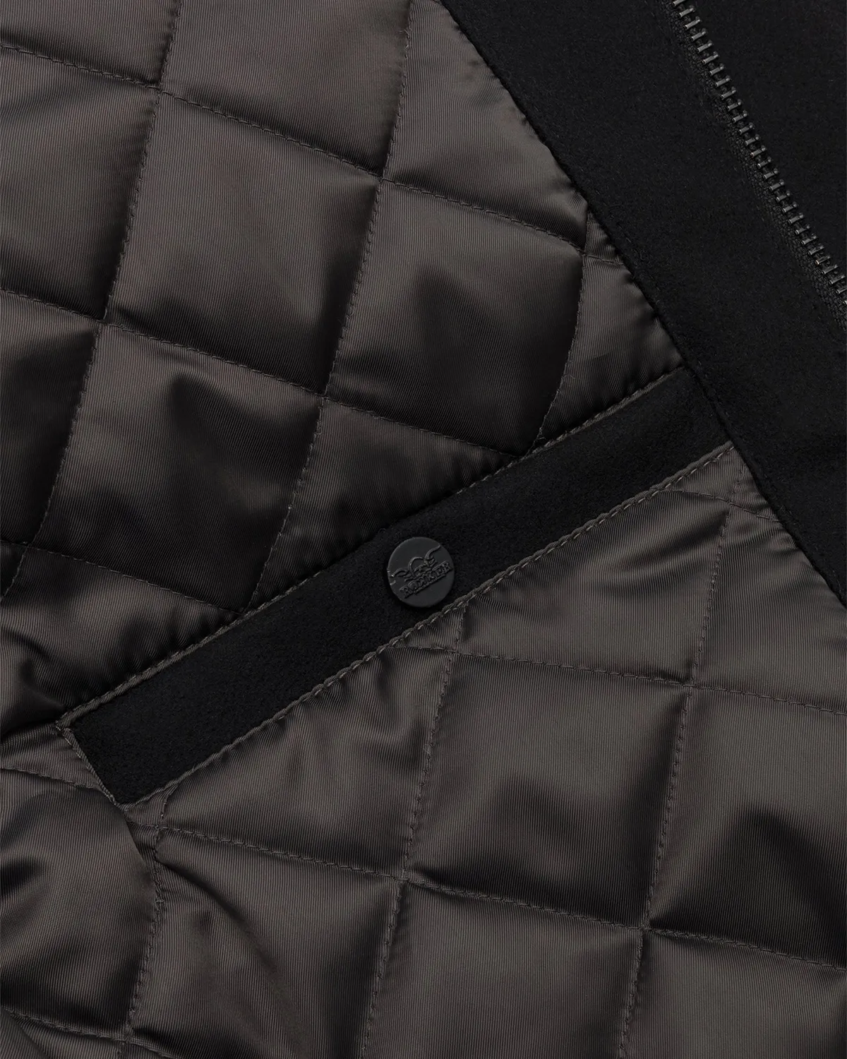 Rokker College Jacket MC-jakke svart ull