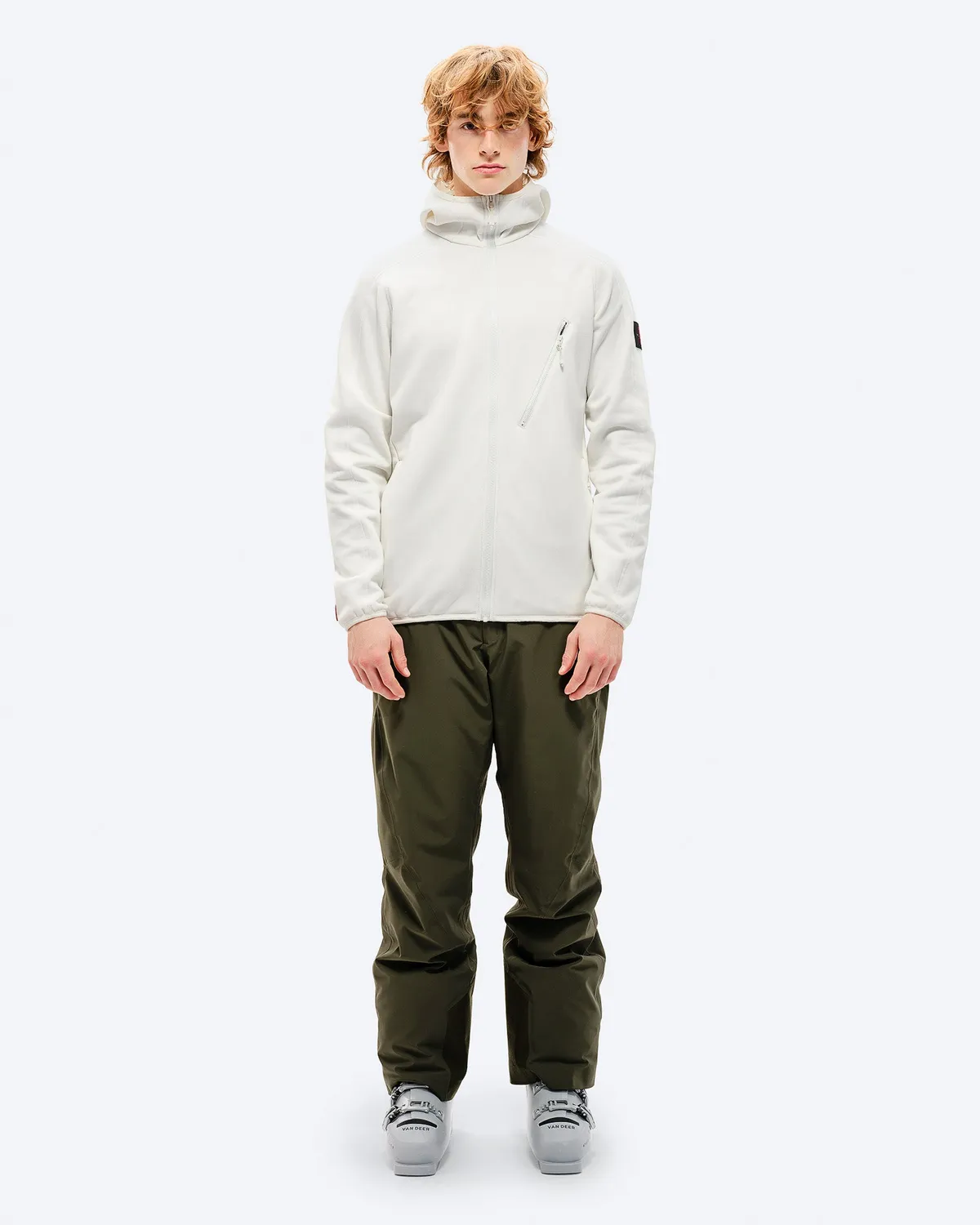 The Mountain Studio M-7 Tech Fleece hettejakke white alyssum