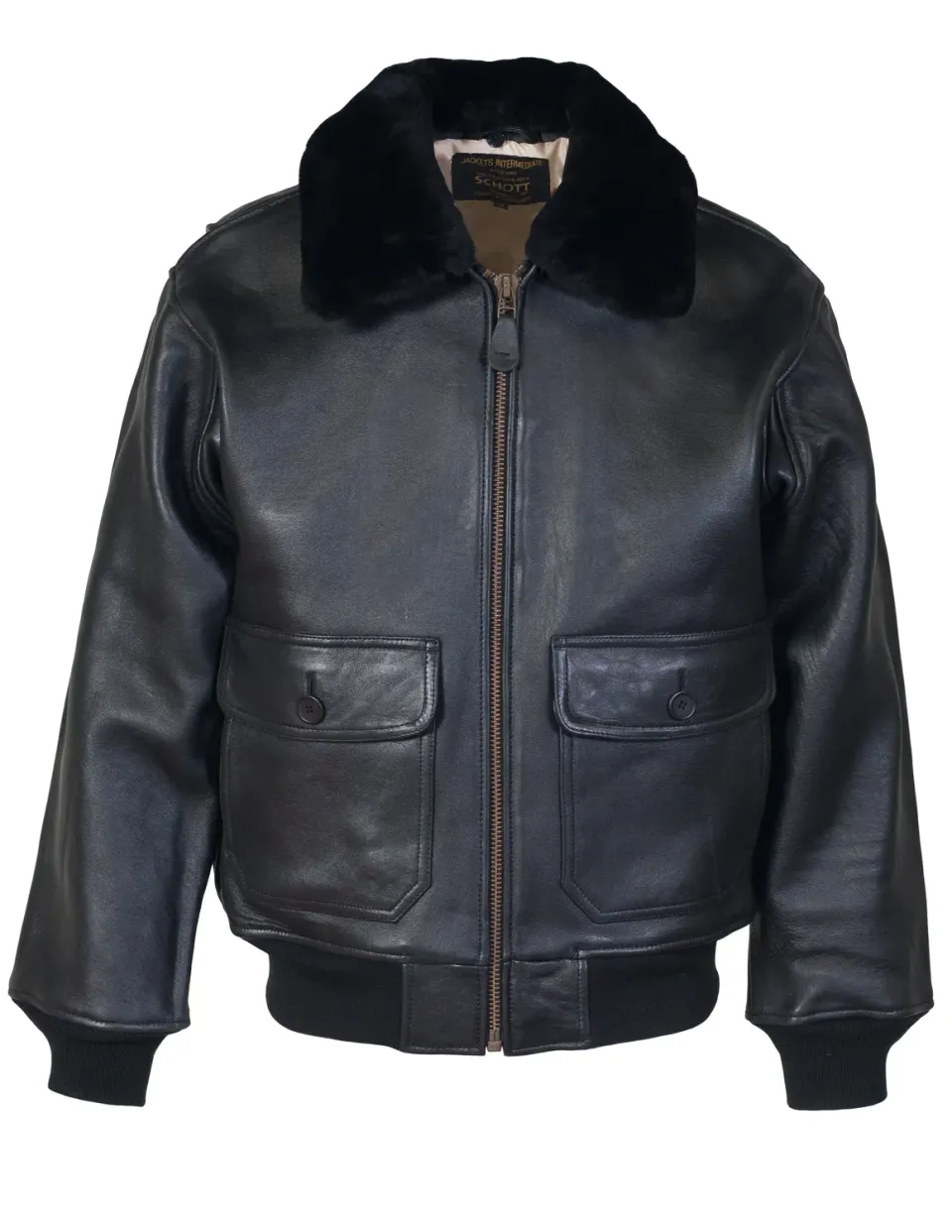 Schott NYC G1S flyjakke antique lammeskinn