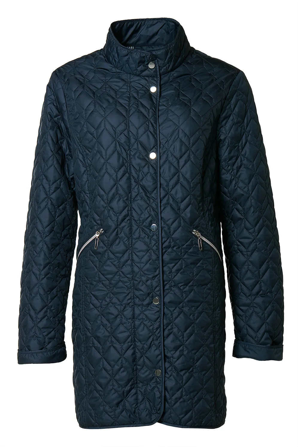 Danwear Bella overgangsjakke navy quiltet vegandun