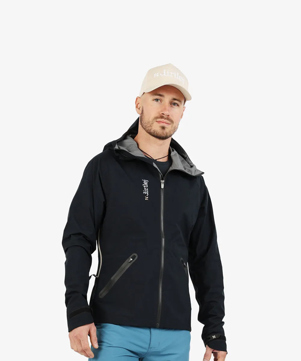 dirtlej weathershield waterproof regnjakke sort vanntett