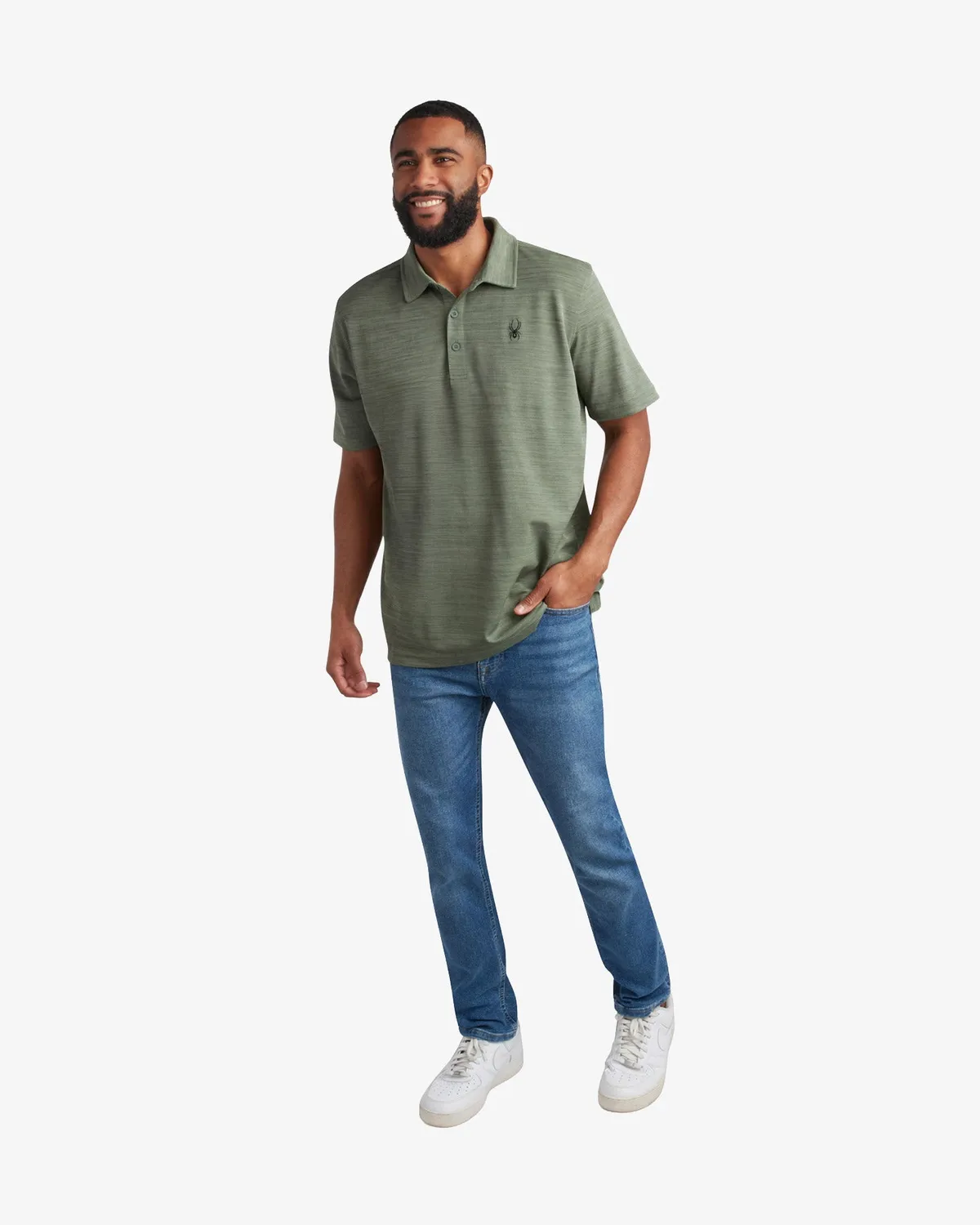 Spyder Short Sleeve Tech Polo piké Spruce Green UPF 30+