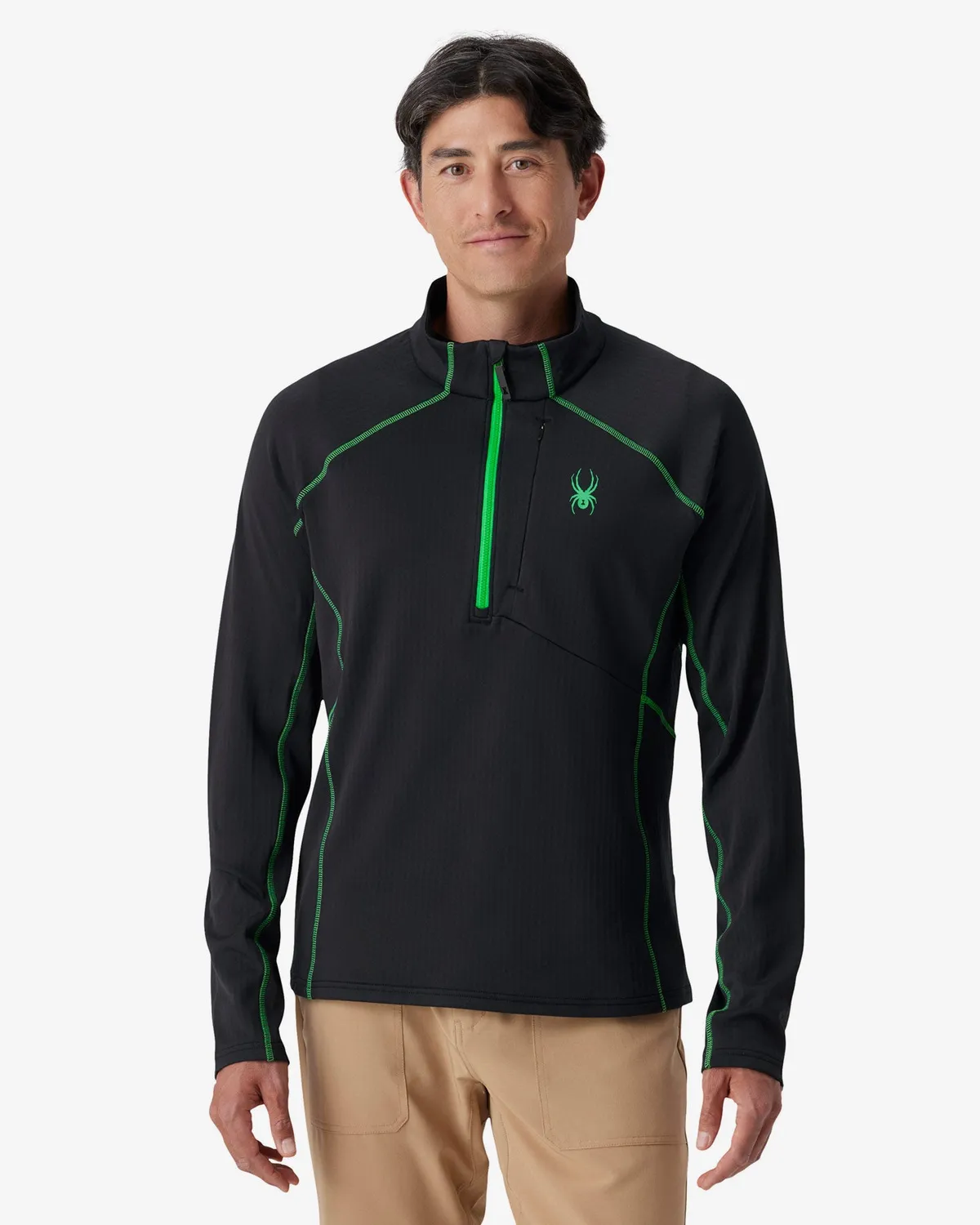 Spyder Gridweb Fleece Quarter Zip fleecegenser bold blue varm
