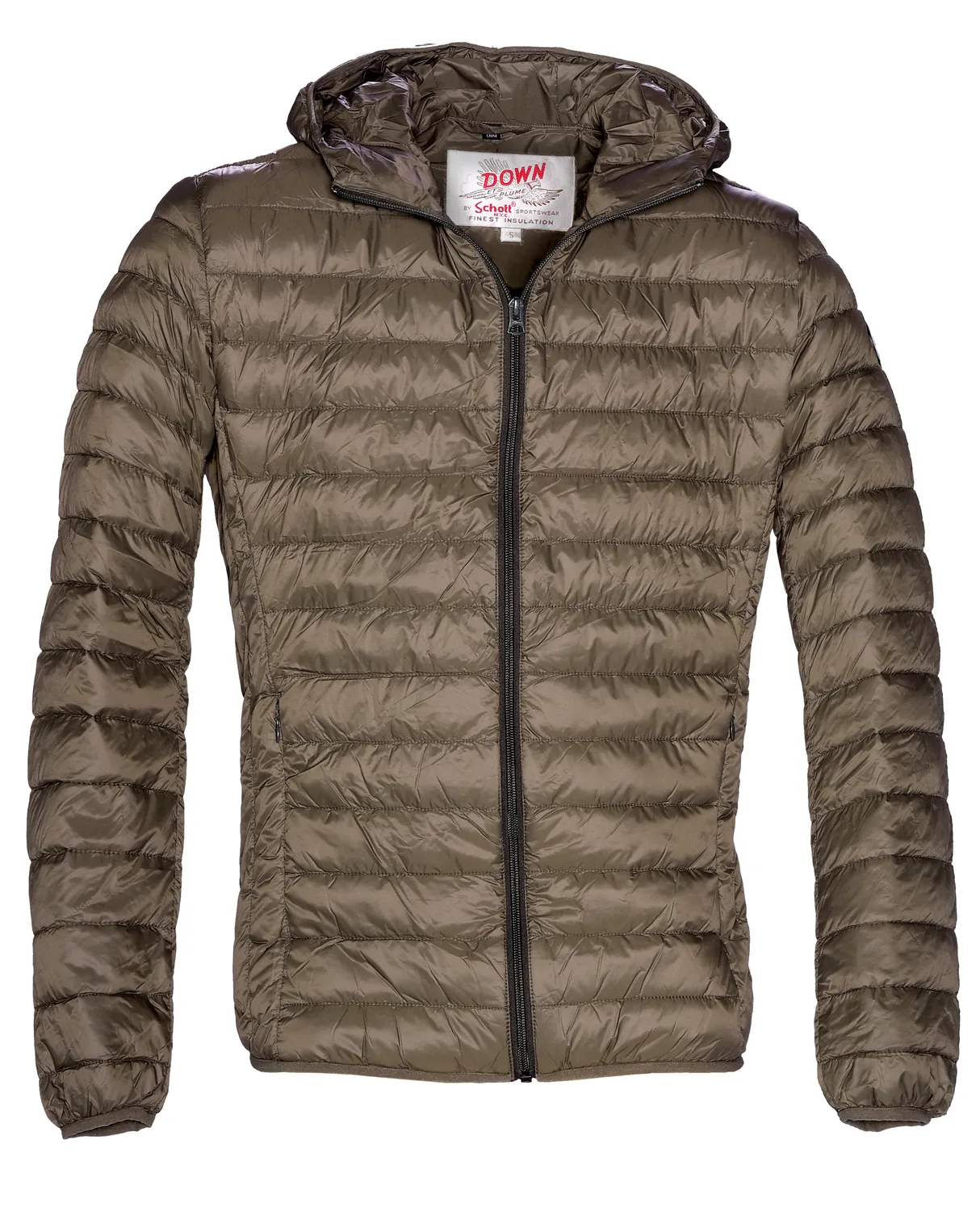 Schott NYC Silverado 9515D dunjakke oliven hette