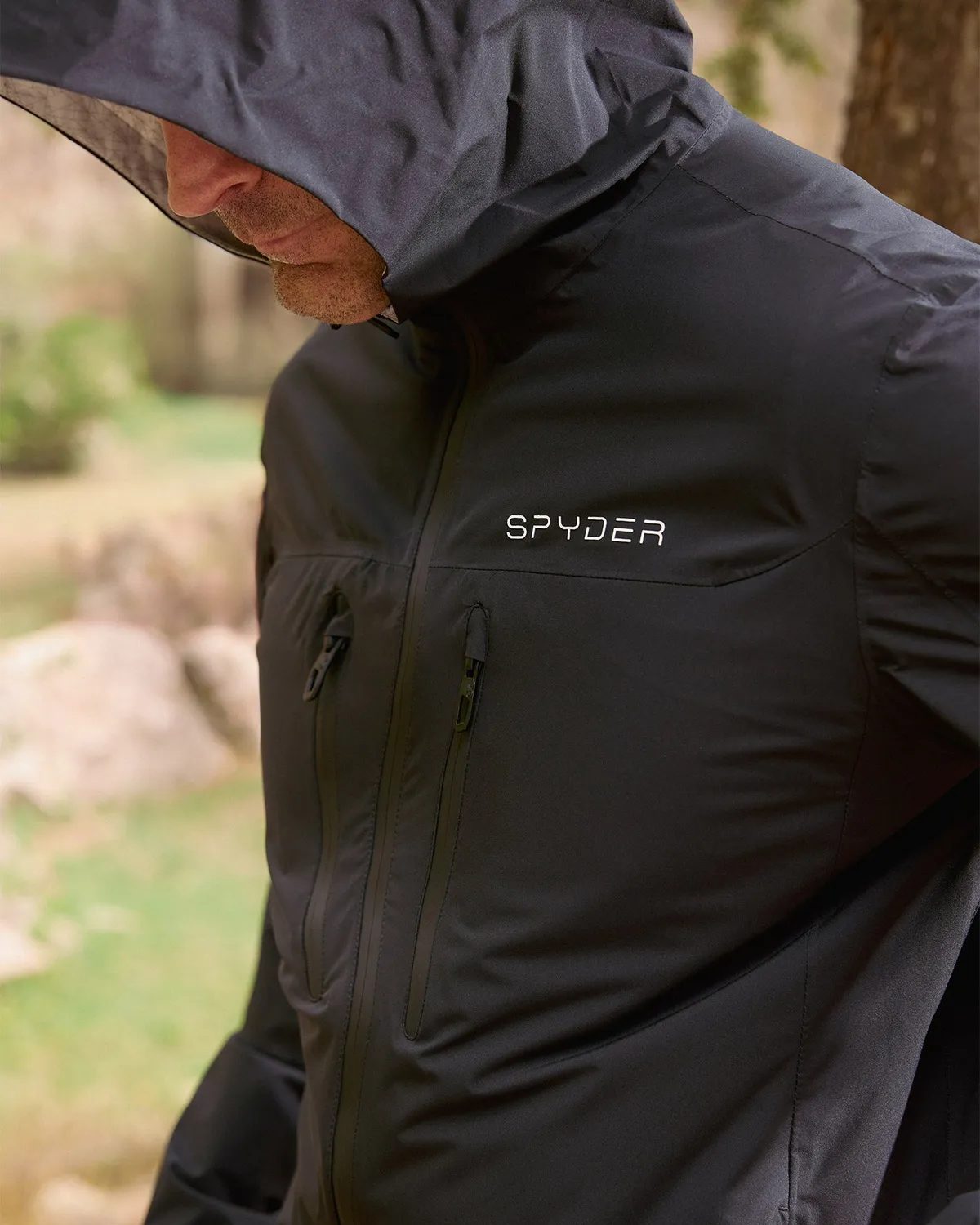 Spyder Overcast regnjakke Black – vanntett