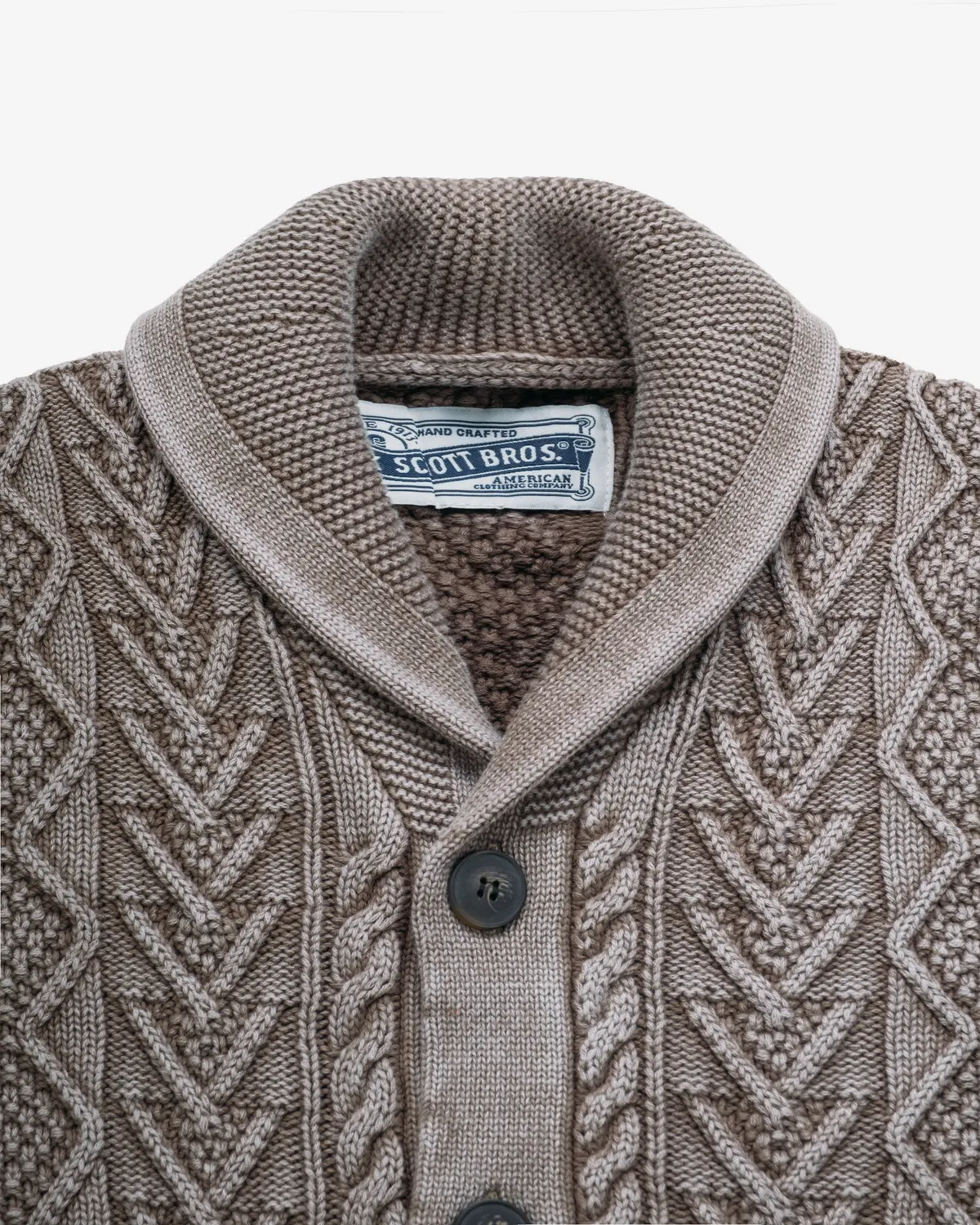 Schott NYC SW2606 cardigan oliven bomull