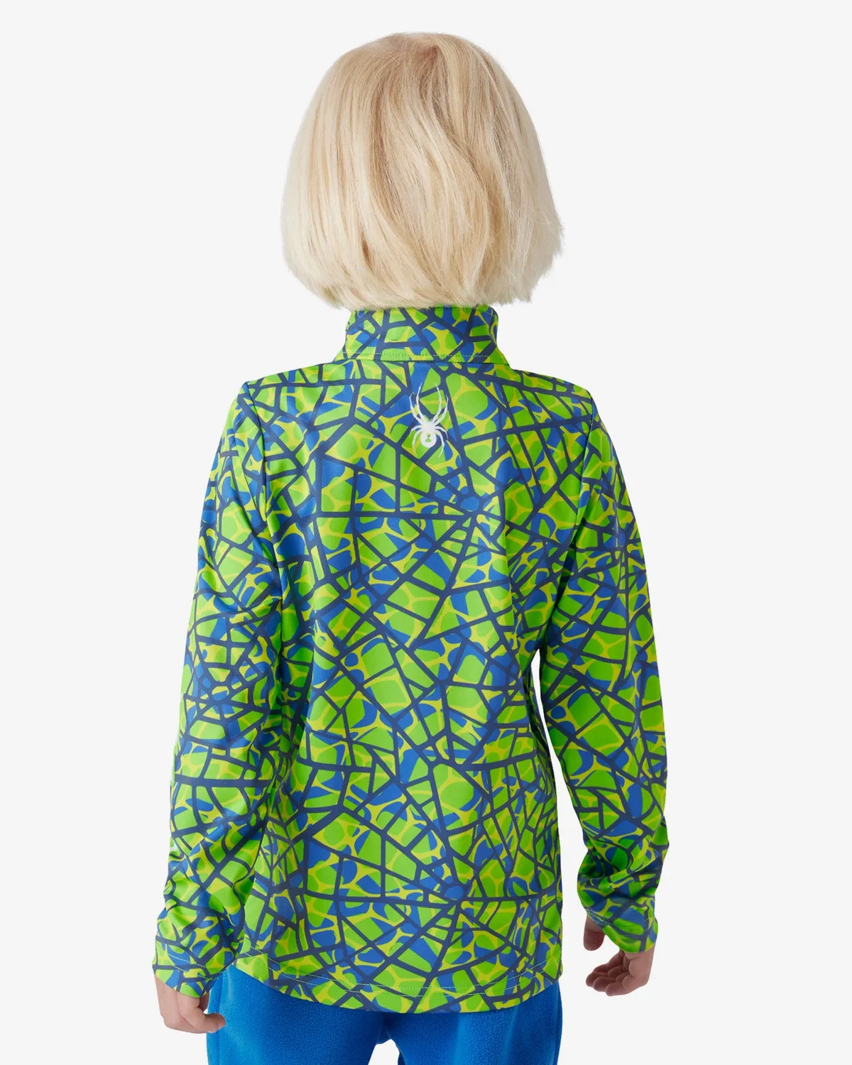 Spyder Challenge Quarter Zip genser barn strobe green UPF50