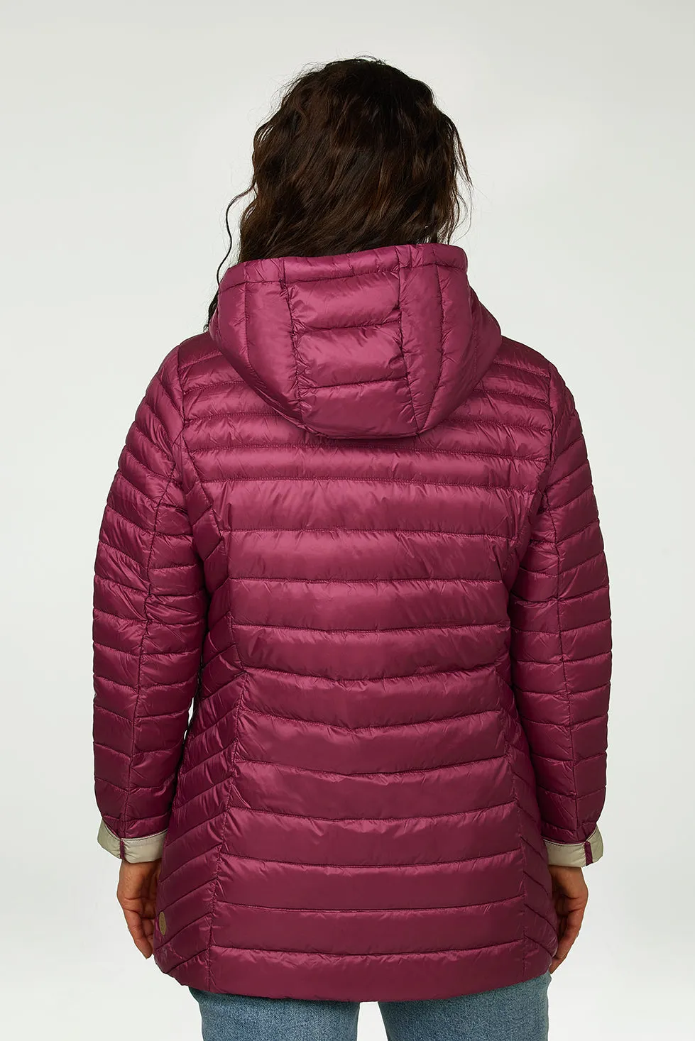 Danwear Albina Light Down dunjakke pink/sand lett dun