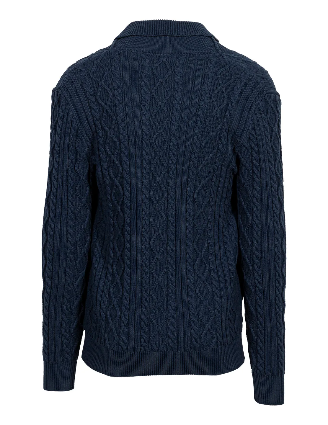 Schott NYC SW2307 cardigan whiskey kabelstrikk sjalskrage